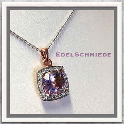 Edelschmiede925 Schmuckset Anh aus 333/- Rotgold mit Amethyst und Zirkonias