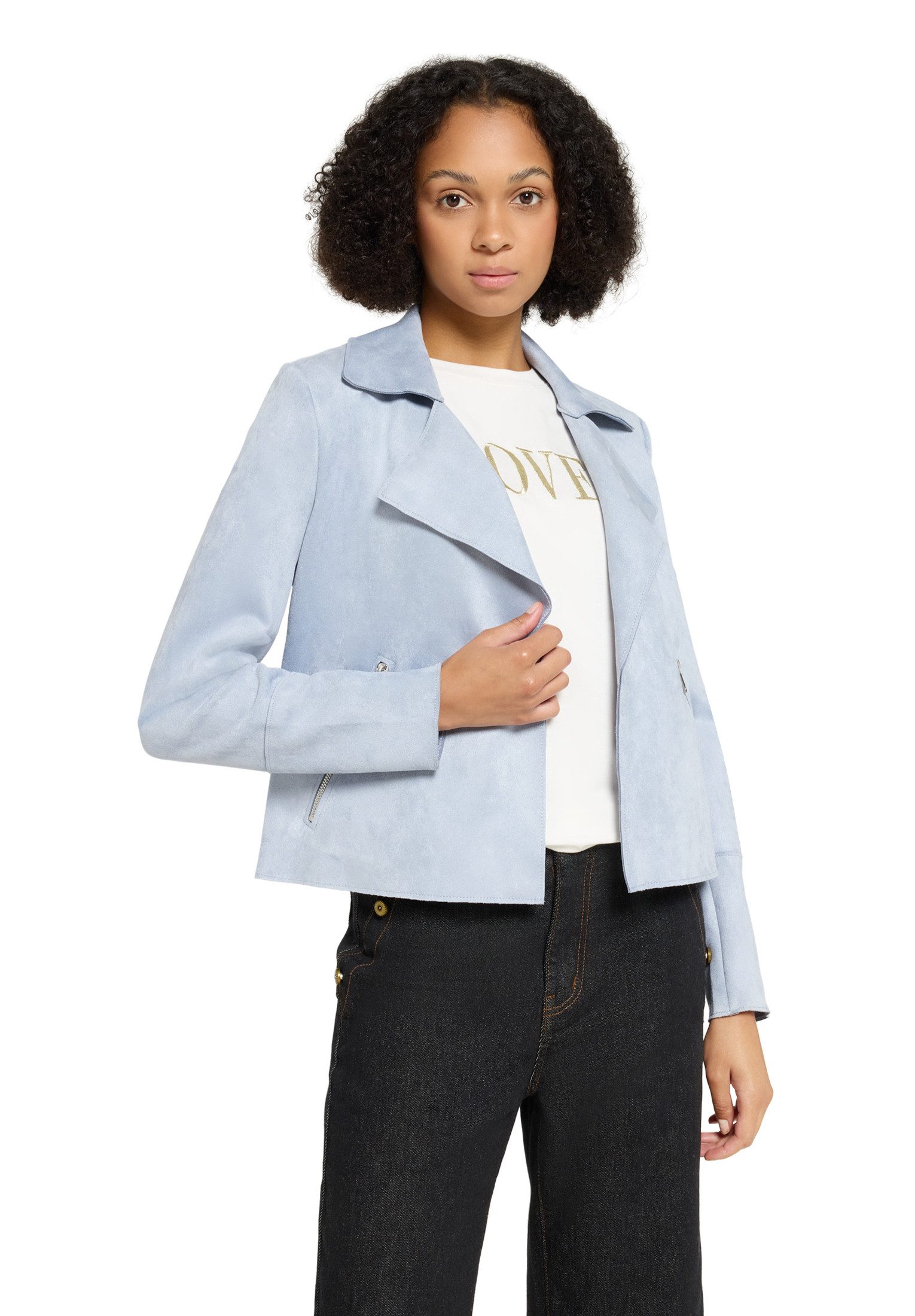 Cartoon Jackenblazer Damen mit offenem Saum günstig online kaufen
