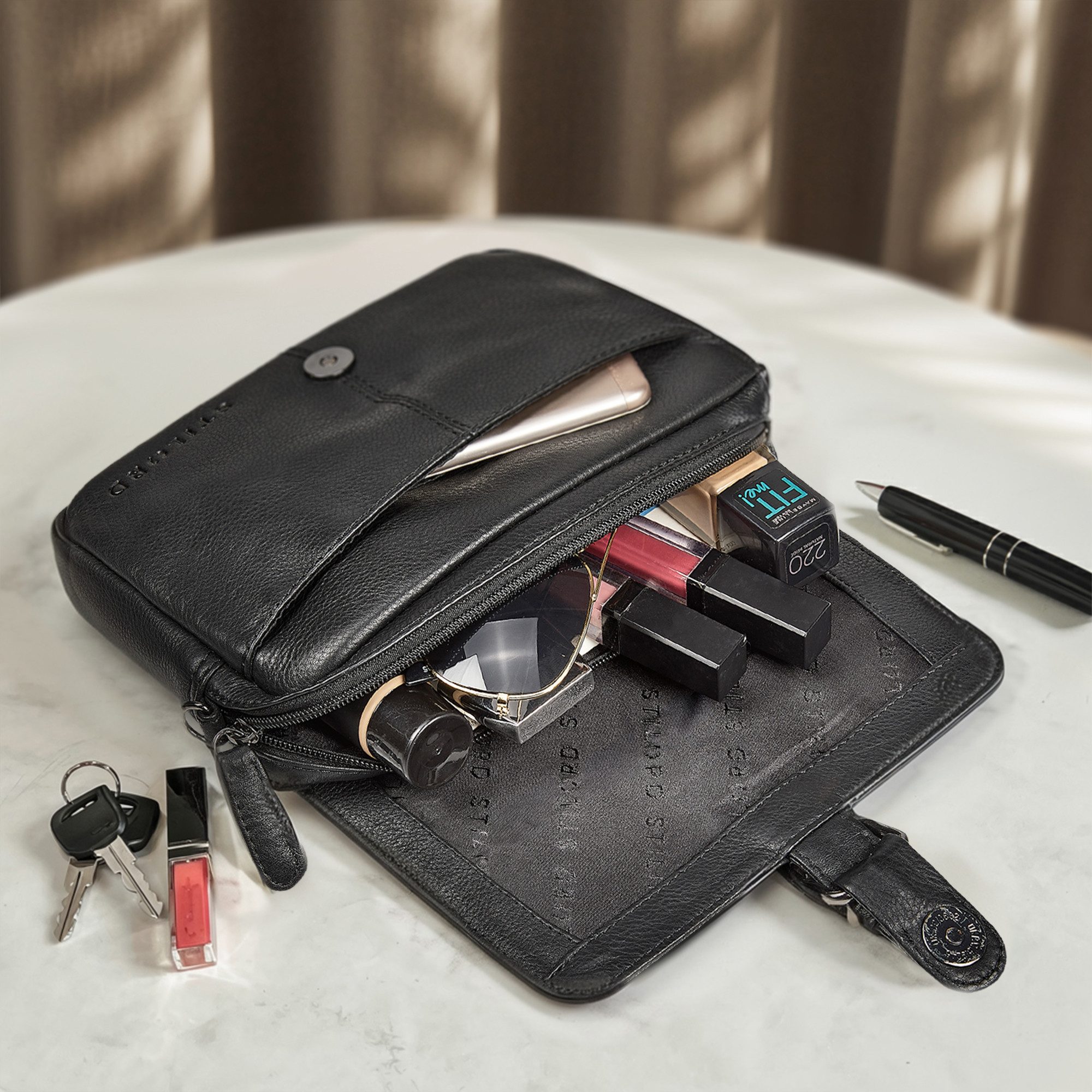 STILORD Handtasche "Belle" Elegante Umhängetasche Damen klein Leder Abendtasche