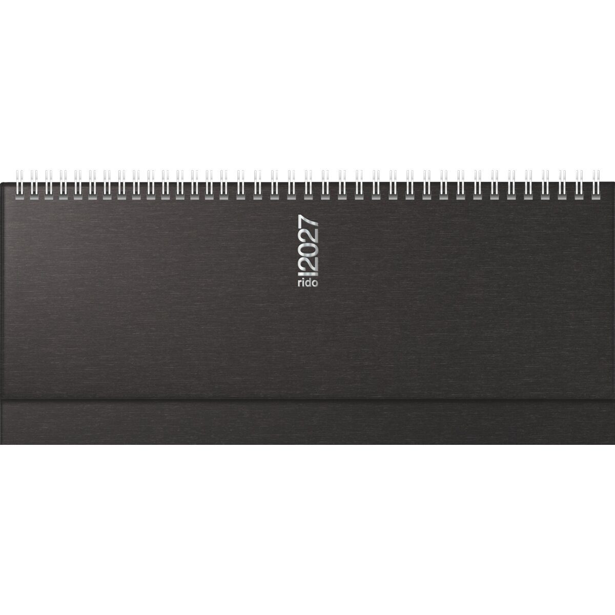Schreibtischkalender Schreibtischquerkalender Septant 30,5x10,5cm Hardcover schwarz 2027
