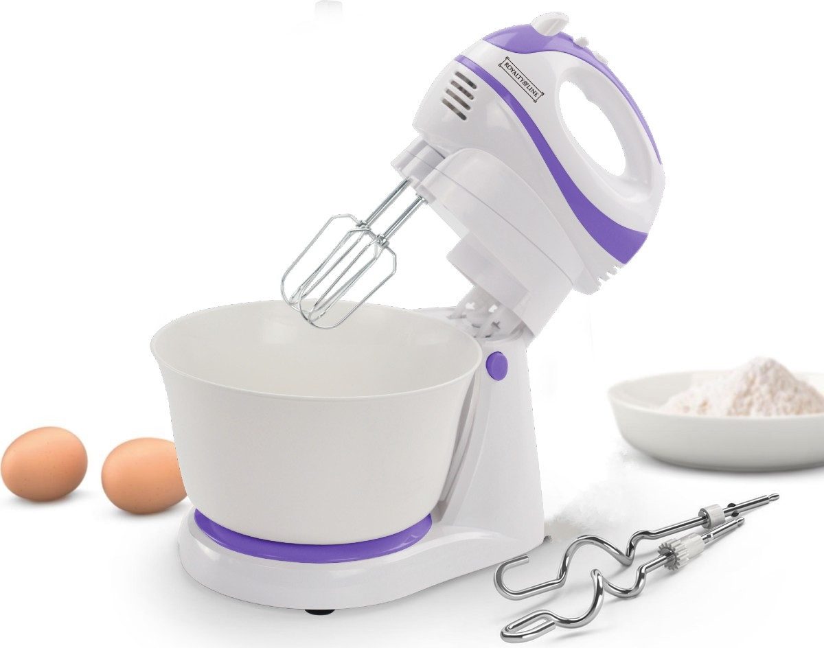 Royalty Line Elektrisches Rührwerk Handmixer-Set mit Rührschüssel Handrührgerät Mixer 300W Royalty Line