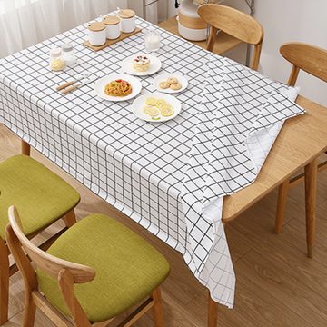 Lubgitsr Tischdecke Tischdecke Plastik Abwaschbar, Tischdecke Kariert Schwarz Weiß (1-tlg)