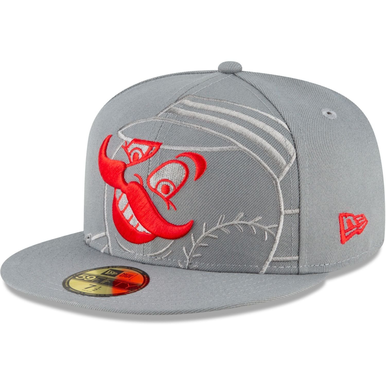 New Era Fitted Cap 59Fifty STORM GREY MLB Cooperstown Team Cincinnati Reds