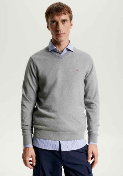 Tommy Hilfiger V-Ausschnitt-Pullover PIMA ORG CTN CASHMERE V NECK