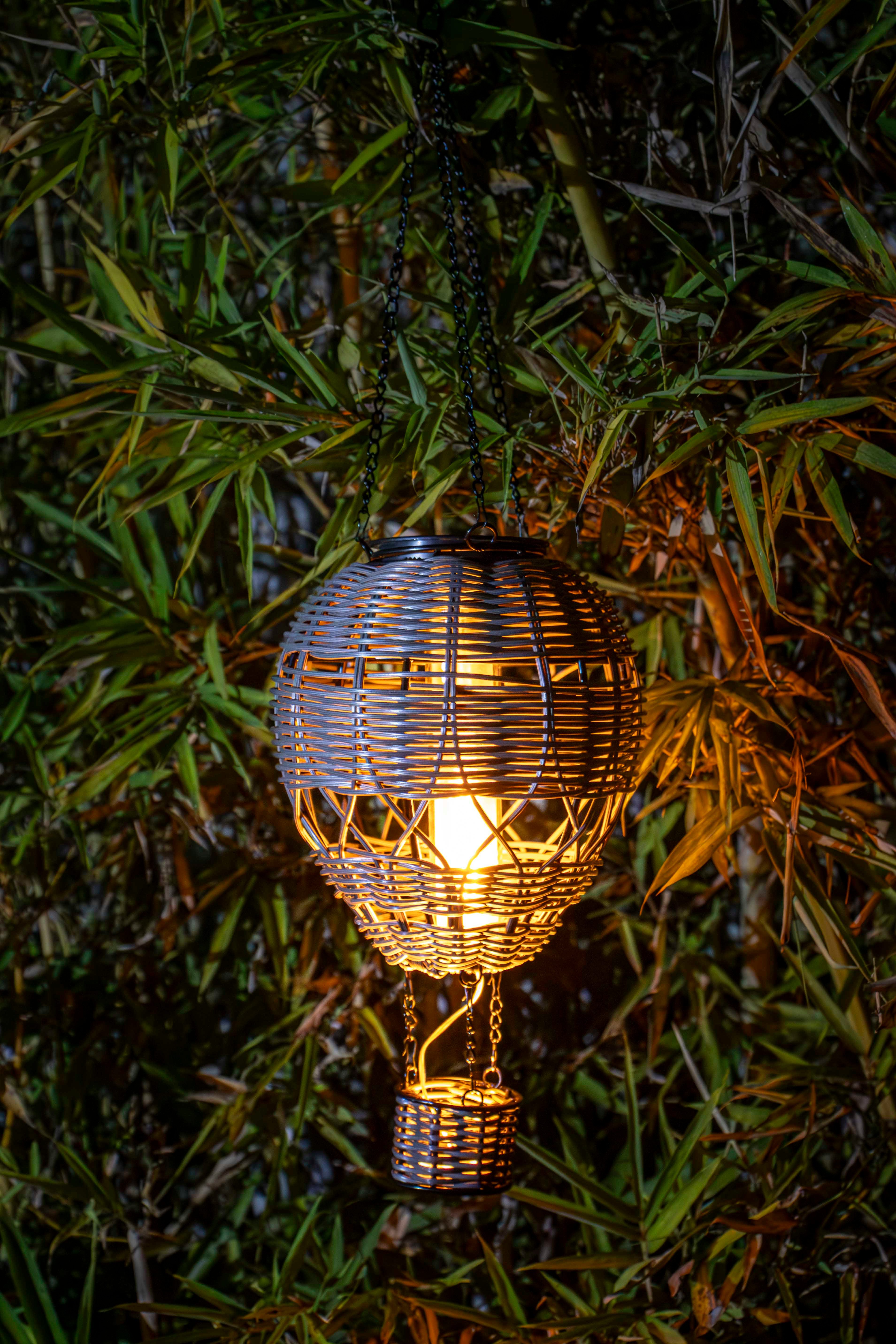 Northpoint LED Laterne LED Solar Laterne Heißluftballon Windlicht Außenbereich Garten