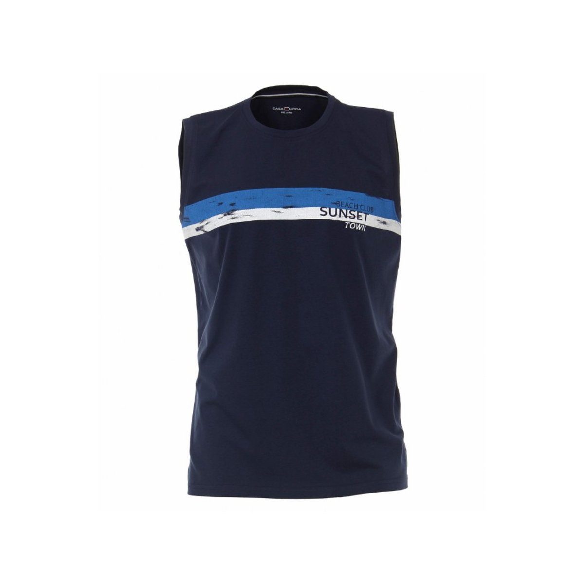 VENTI Rundhalsshirt blau regular fit (1-tlg) | T-Shirts