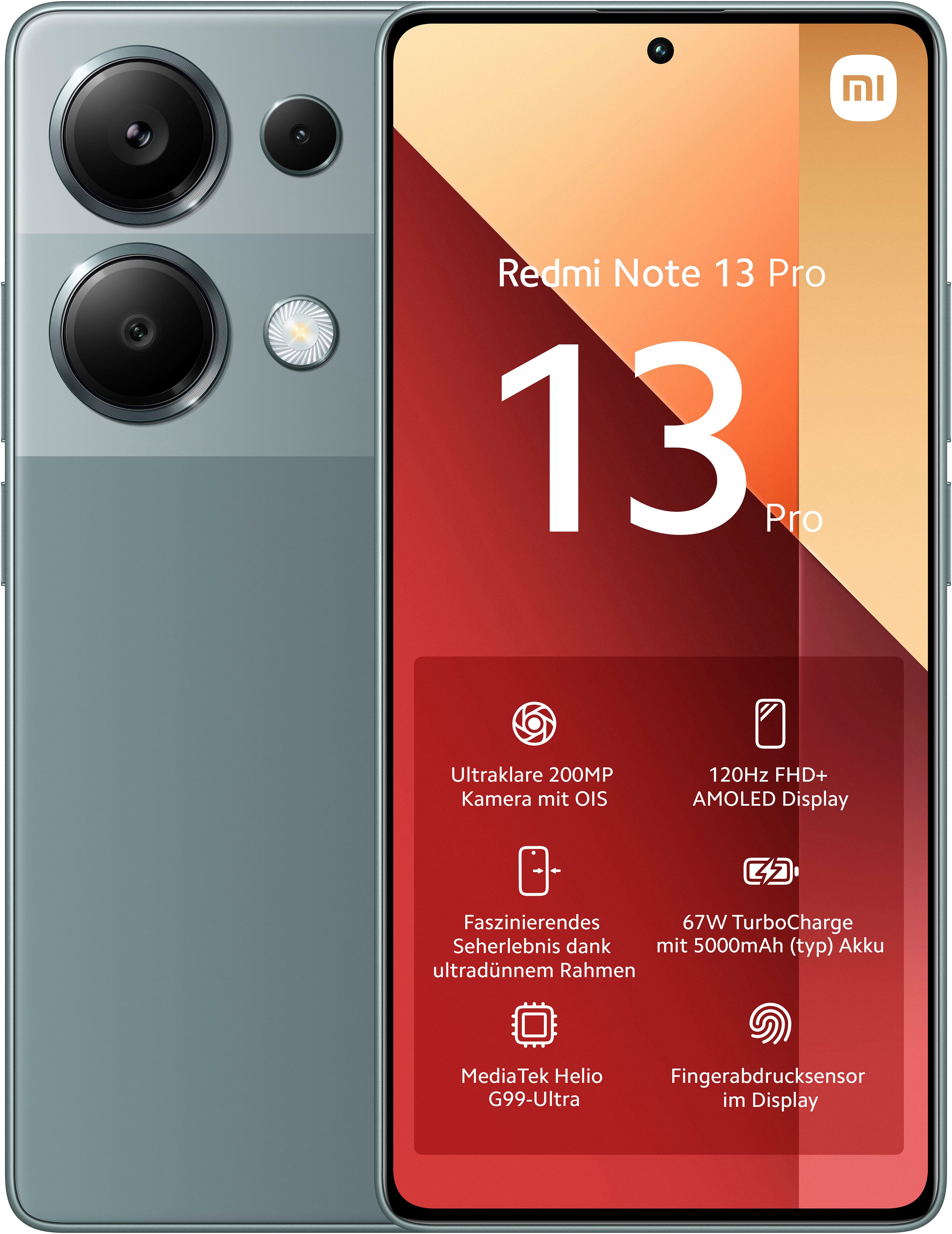 Xiaomi Redmi Note 14 Pro 5G 8GB RAM 256GB ROM Smartphone (256 GB Speicherplatz, 200MP Hauptkamera MP Kamera, 1,5K 120Hz augenschonendes Display)