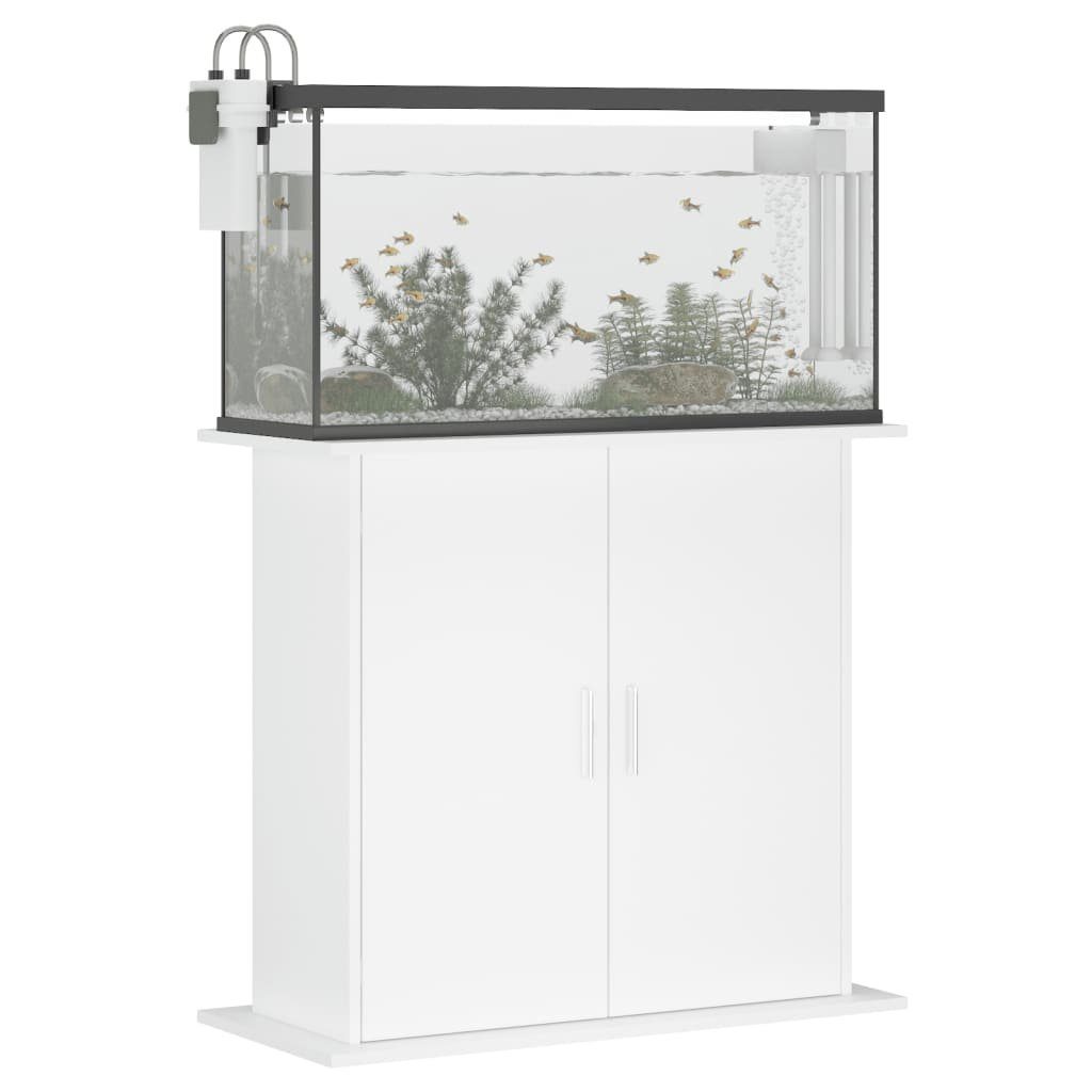 vidaXL Aquariumunterschrank Aquariumständer 81x36x73 cm Aquarium Holzwerkstoff Weiß Unterstand