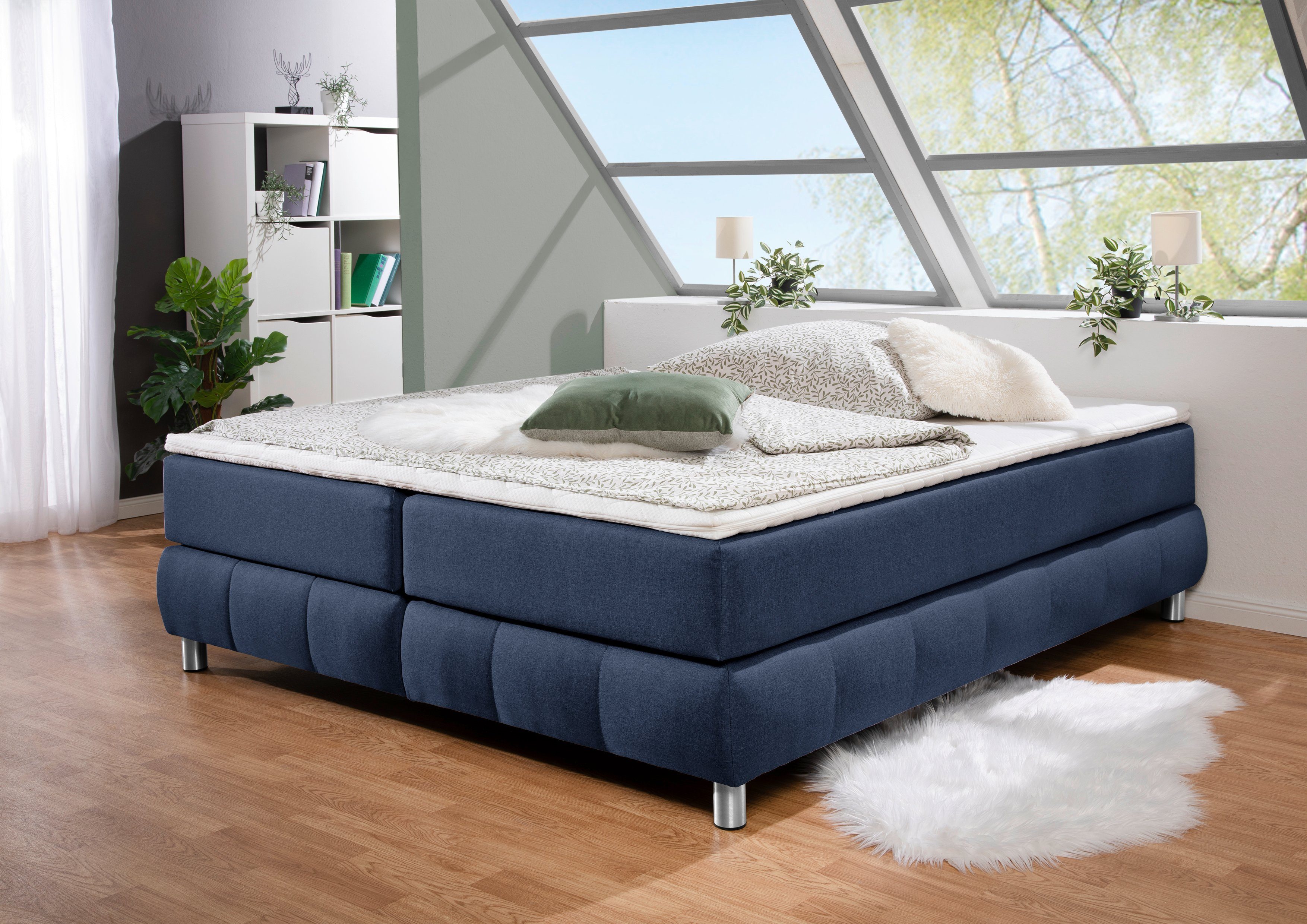 andas Boxspringbett "Salo" Ohne Kopfteil, inkl. Topper, auch in Überlänge 2 günstig online kaufen