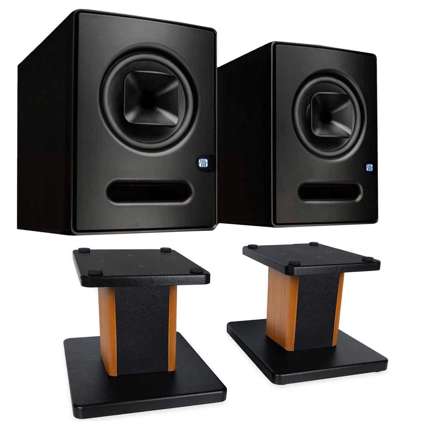 Presonus Studio-Monitor Sceptre S8 1 Paar mit Boxenständer Palisander Lautsprecher