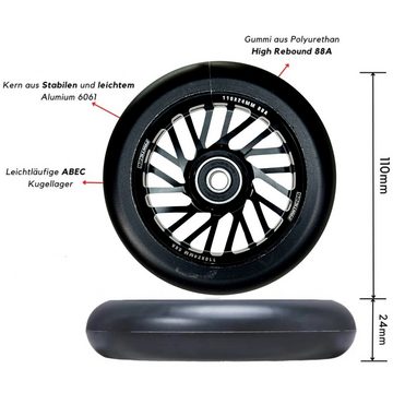 Fantic26 Stuntscooter Fantic26 Blade Hollow Stunt-Scooter Rolle 110mm Abec11 Lila/Pu Lila