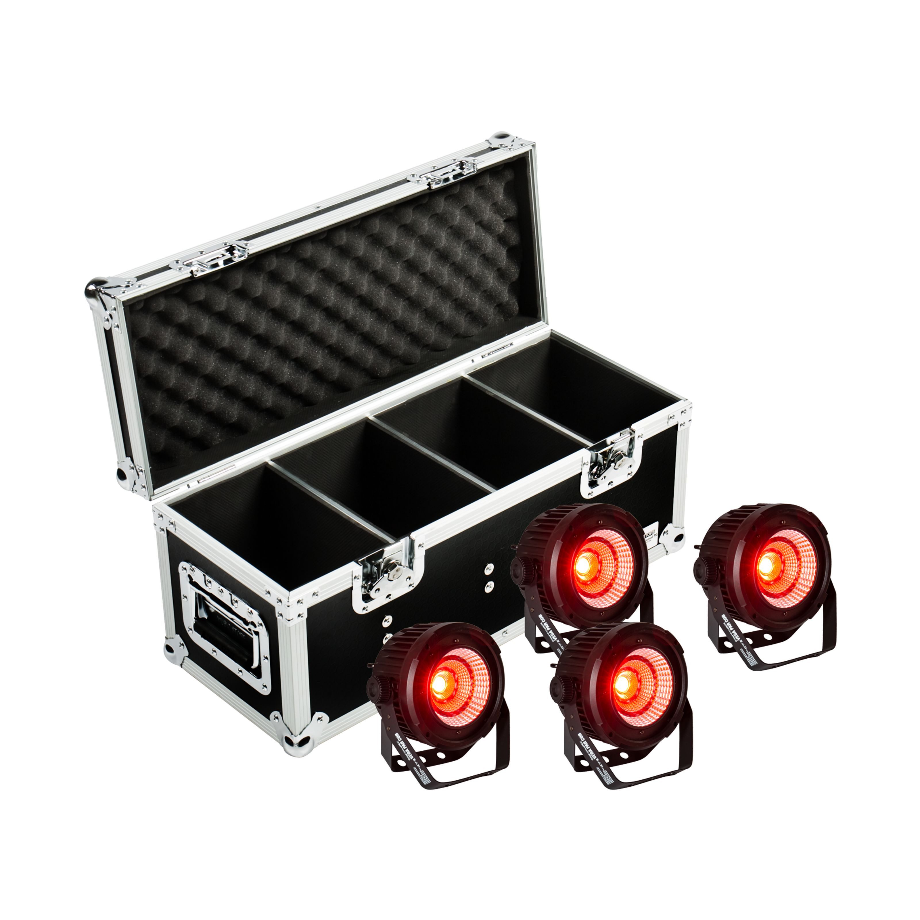 lightmaXX Discolicht, Vega PAR COB Case - Scheinwerfer Set