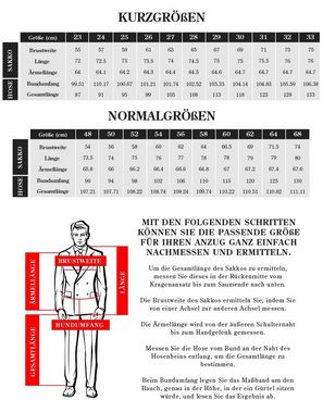 Hirschthal Anzugsakko Herren 2-Knopf Sakko oder Business Anzug mit Anzughose, Regular-Fit (Sakko und Hose in verschiedenen Größen kombinierbar) in klassischem Design, mit Kleidersack