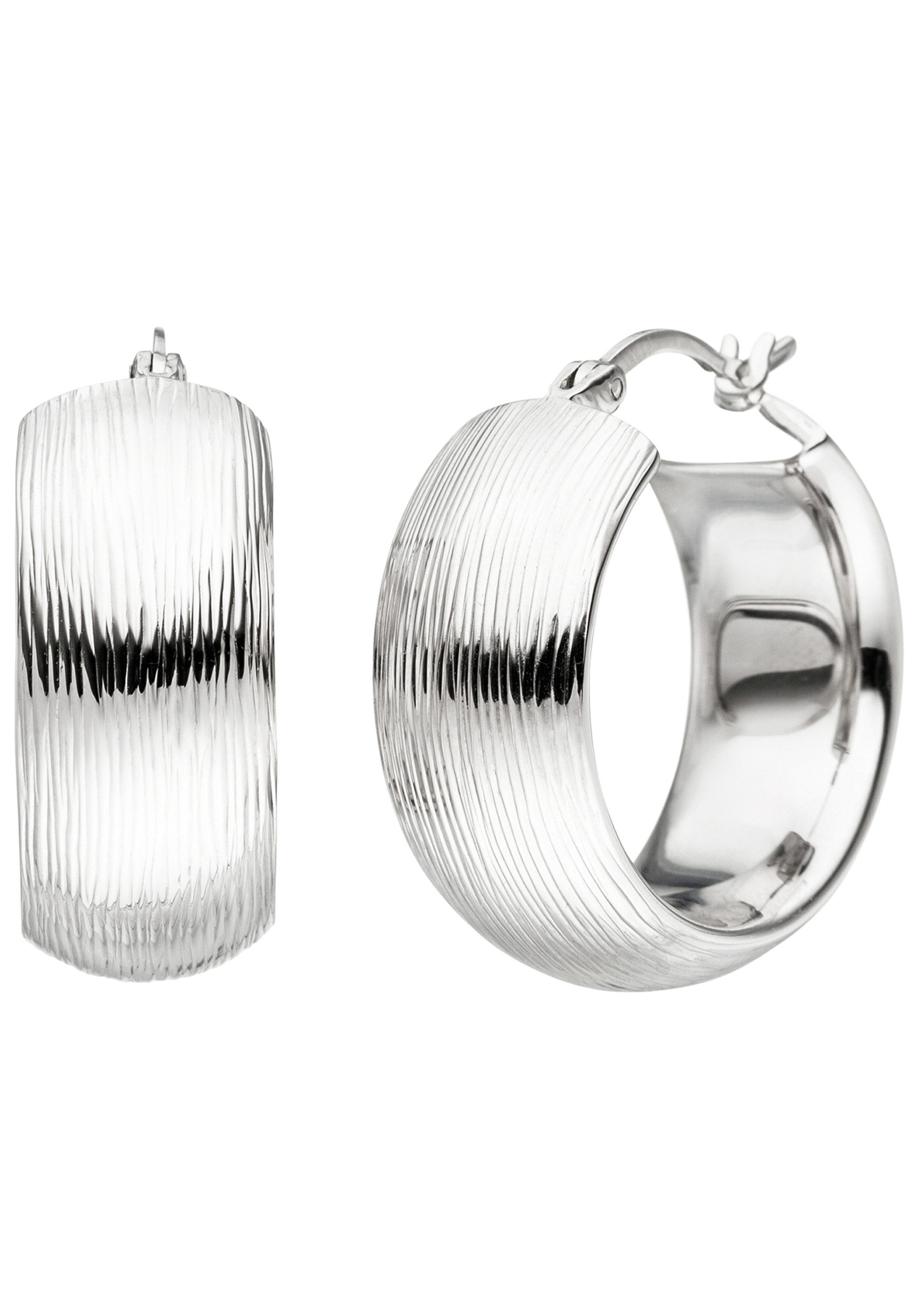 JOBO Paar Creolen, breit 925 Silber günstig online kaufen