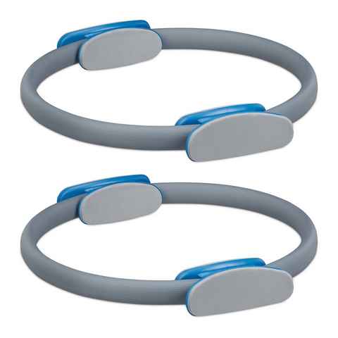 relaxdays Pilates-Ring 2 x Pilates Ring grau