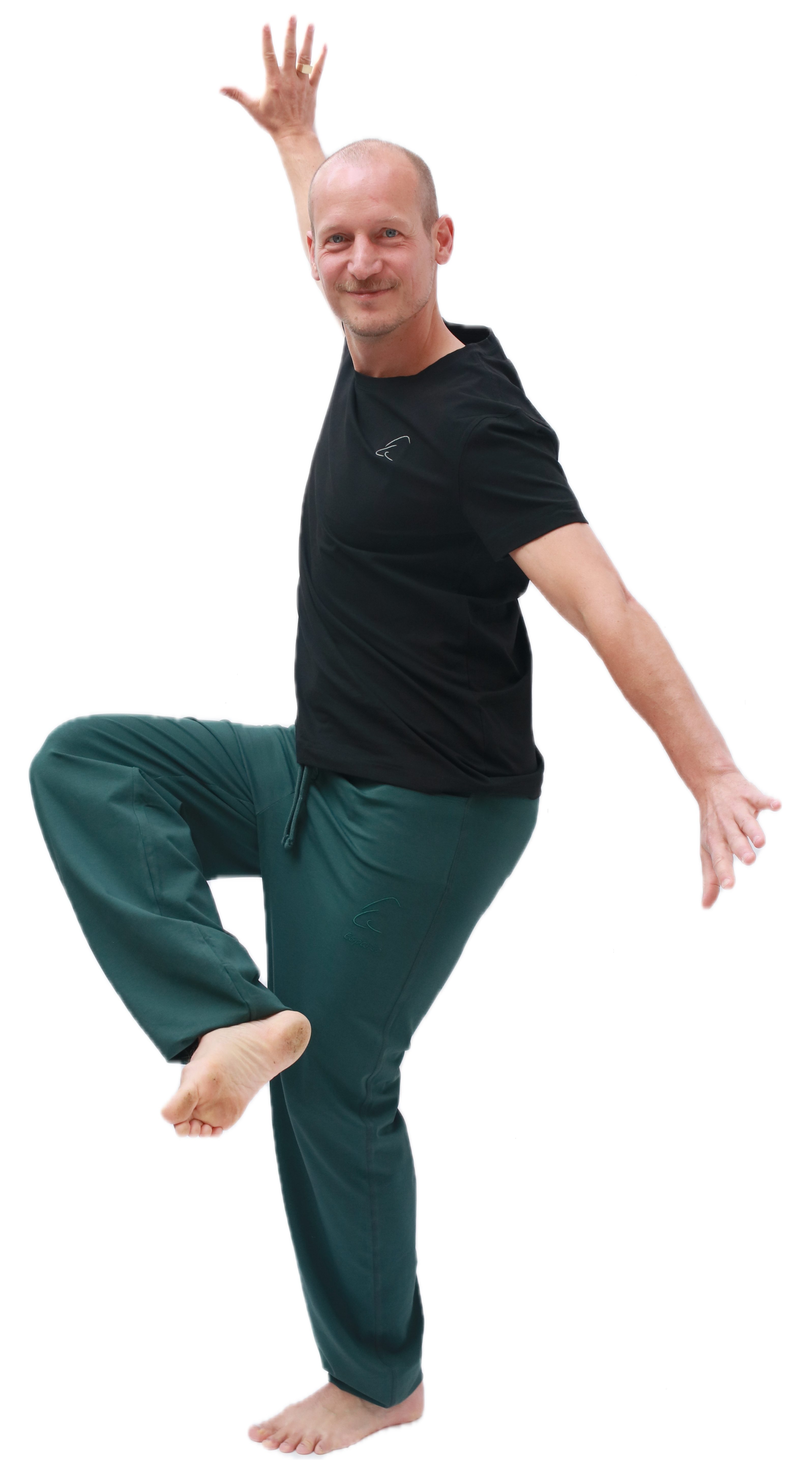 / Yogahose im -kordel ESPARTO Kordel unisex Bund) Thymian Sporthose (mit und Yoga- Sitaara Bindegürtel