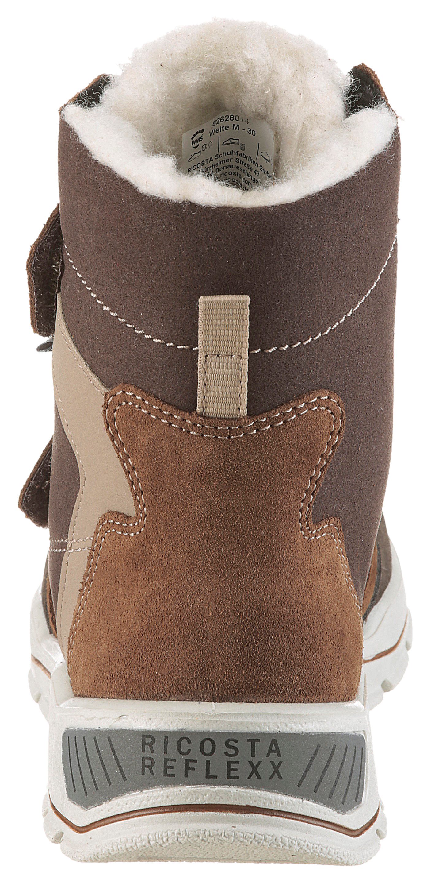 Ricosta JANEK 50 WMS: weit Winterstiefel Snowboots, Klettstiefel mit Sympatex, Größenschablone zum Download