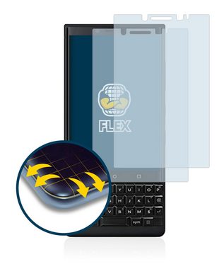 BROTECT Full-Screen Schutzfolie für BlackBerry Key2 (Dual Sim), Displayschutzfolie, 2 Stück, 3D Curved klar