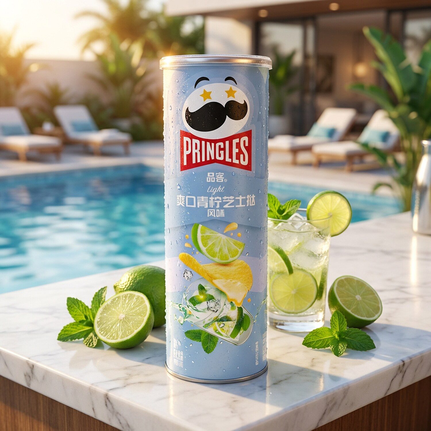 Pringles Knabberei, 1 x 110 g, Limettengeschmack USA