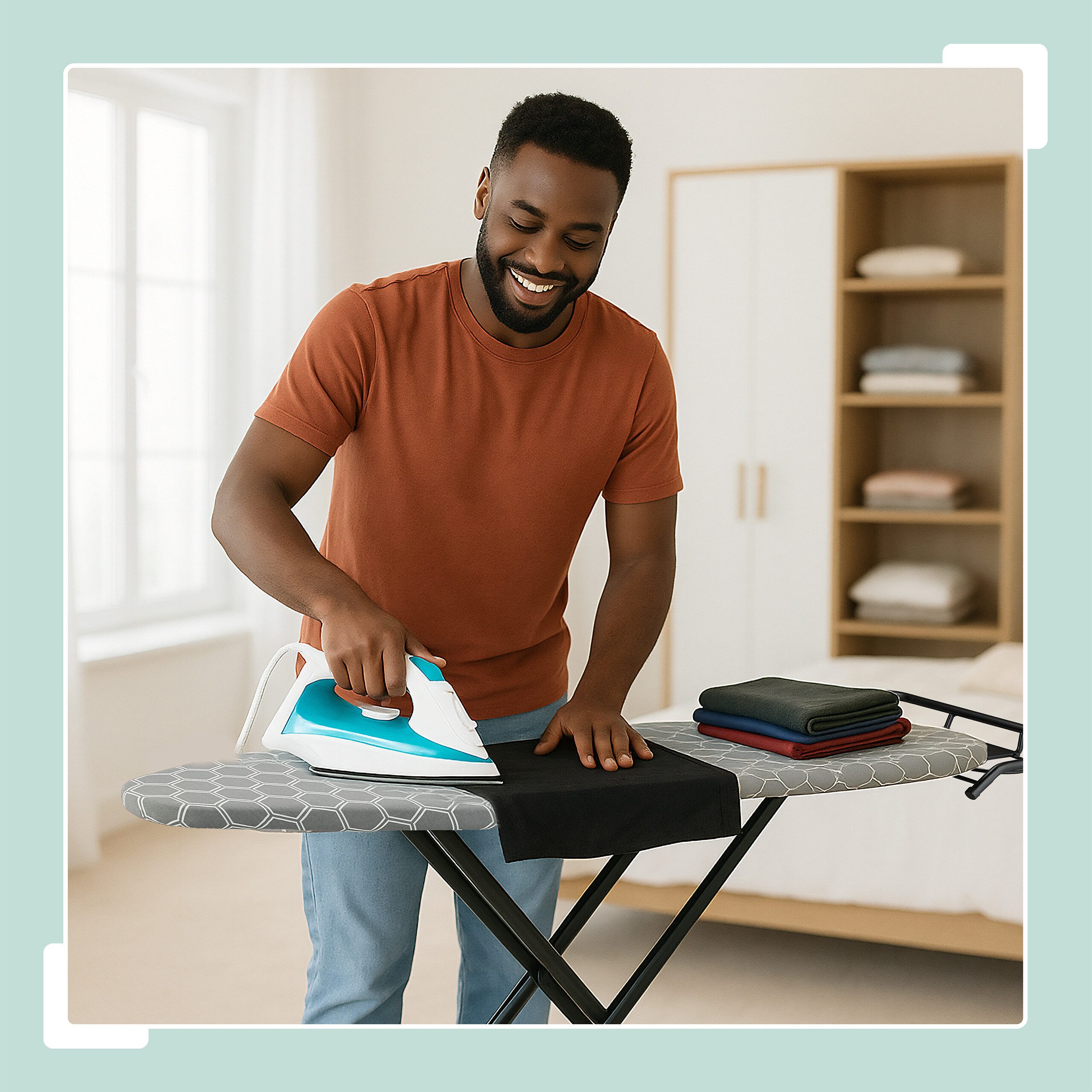 relaxdays Bügelbrett Bügelbrett 110 x 33 cm, Bügelfläche 110x33 cm