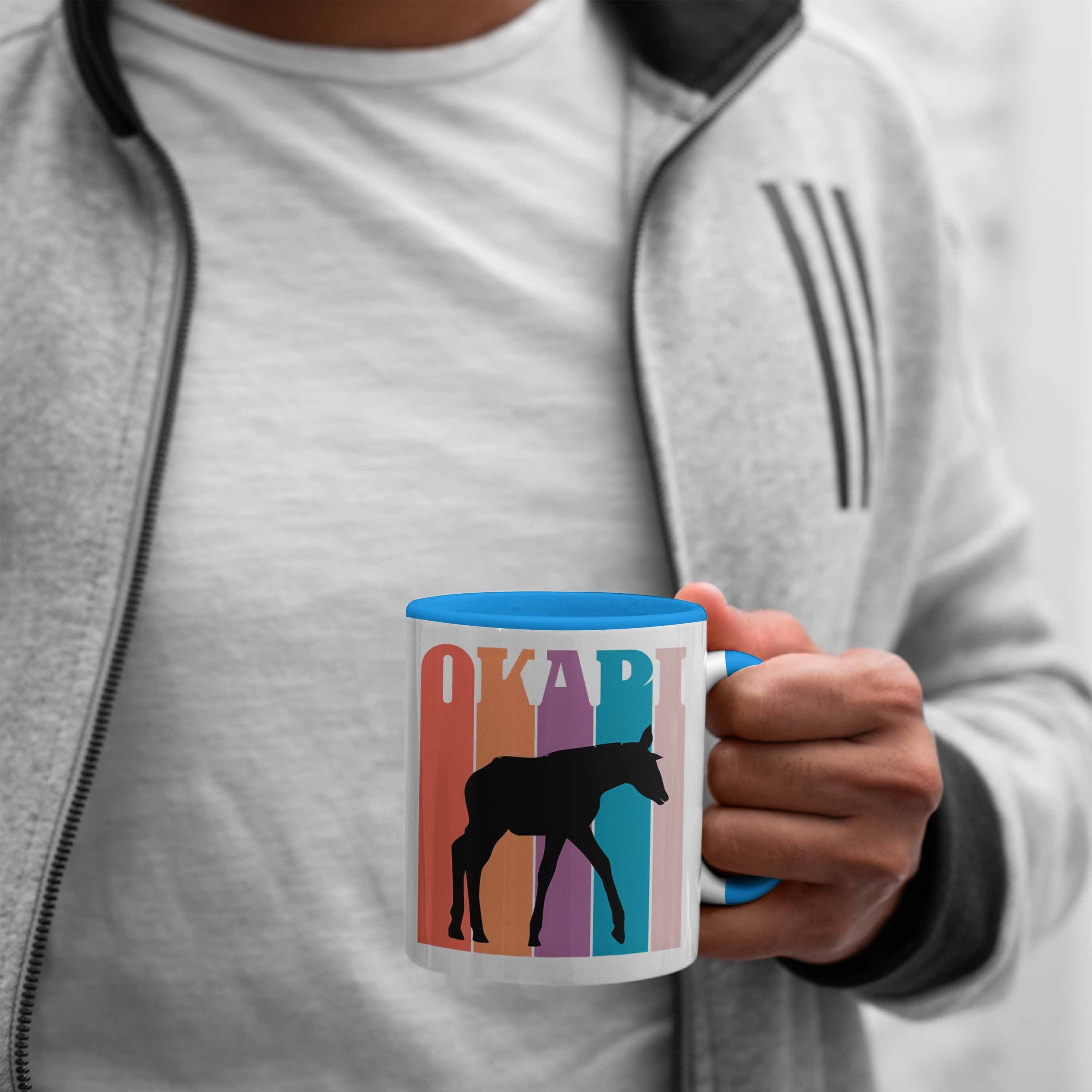 Trendation Okapi für Okapi Geschenk Grafik Lustige Blau Liebhaber Tasse Tasse