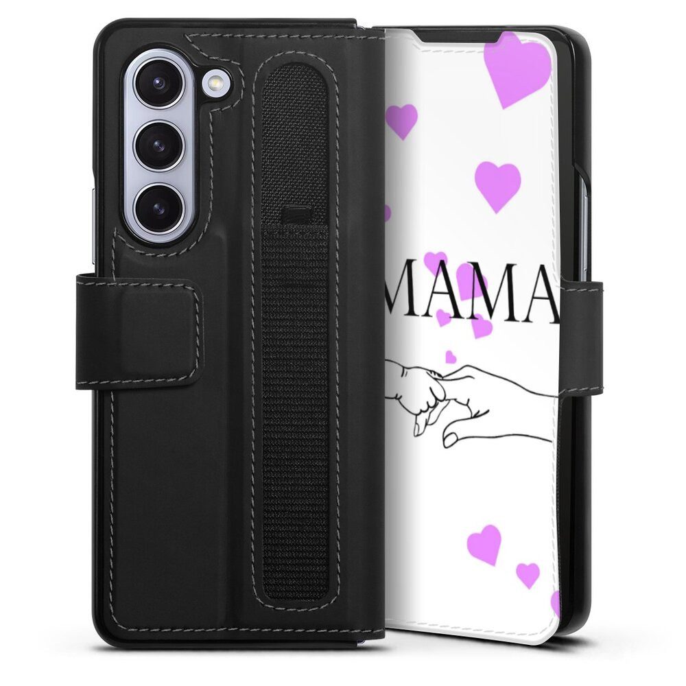 DeinDesign Handyhülle Muttertag Mama Familie Muttertag-Mama und kinder, Samsung Galaxy Z Fold 5 Hülle Handy Flip Case Wallet Cover