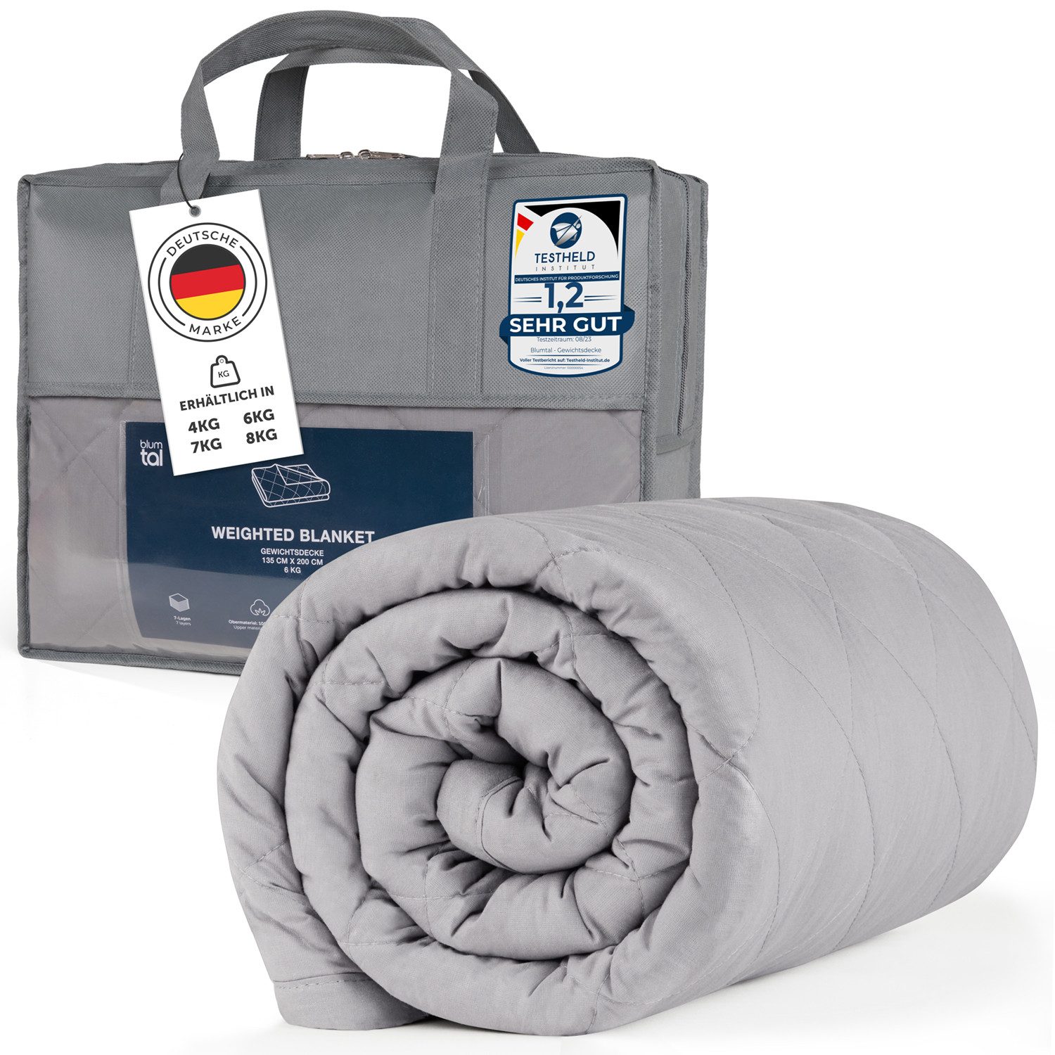 Blumtal Gewichtsdecke Gewichtsdecke 135x200, Decke mit Glasperlenfüllung, i günstig online kaufen