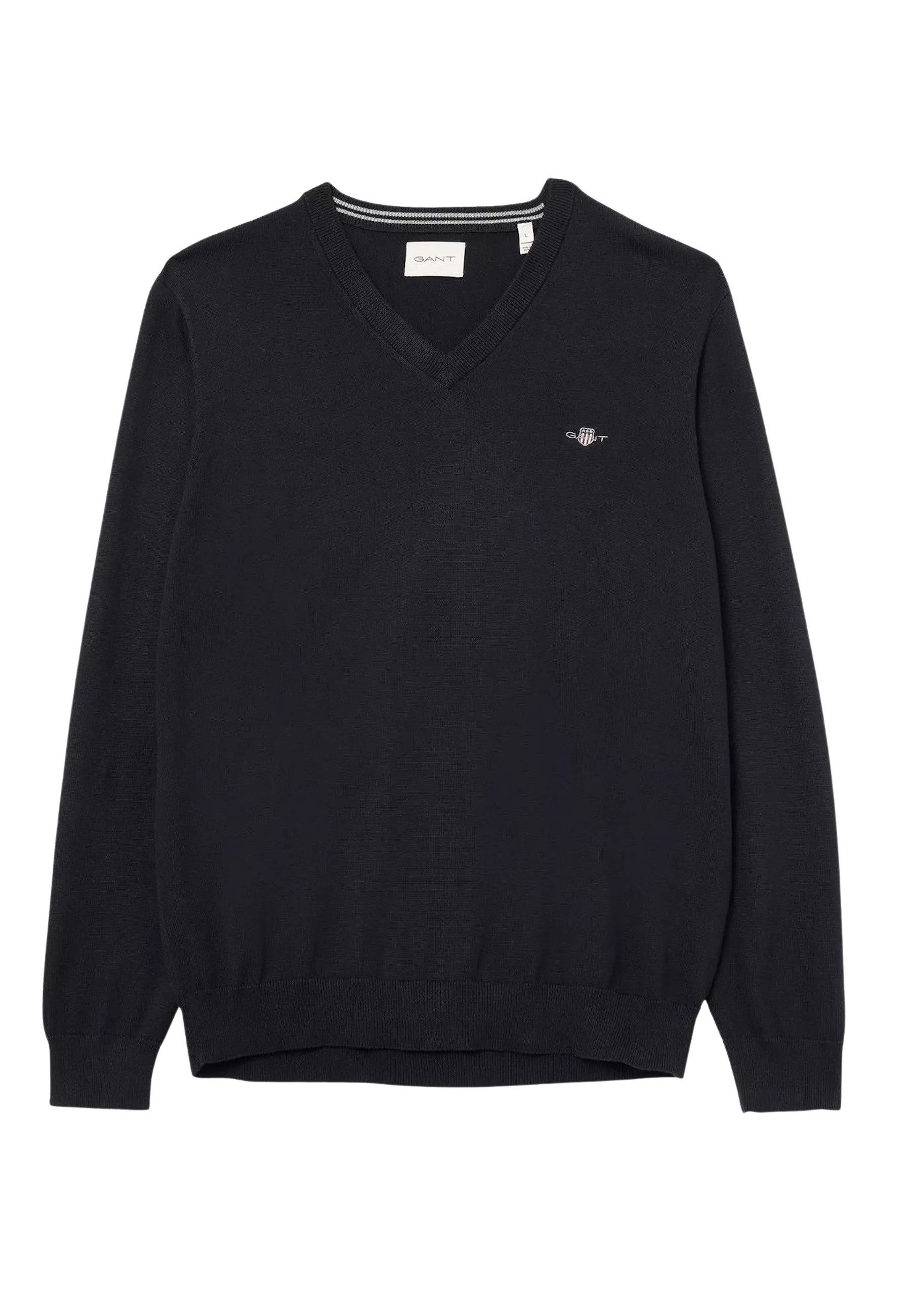 Gant V-Ausschnitt-Pullover "Classic Cotton V-Neck", Premium Strickjersey au günstig online kaufen
