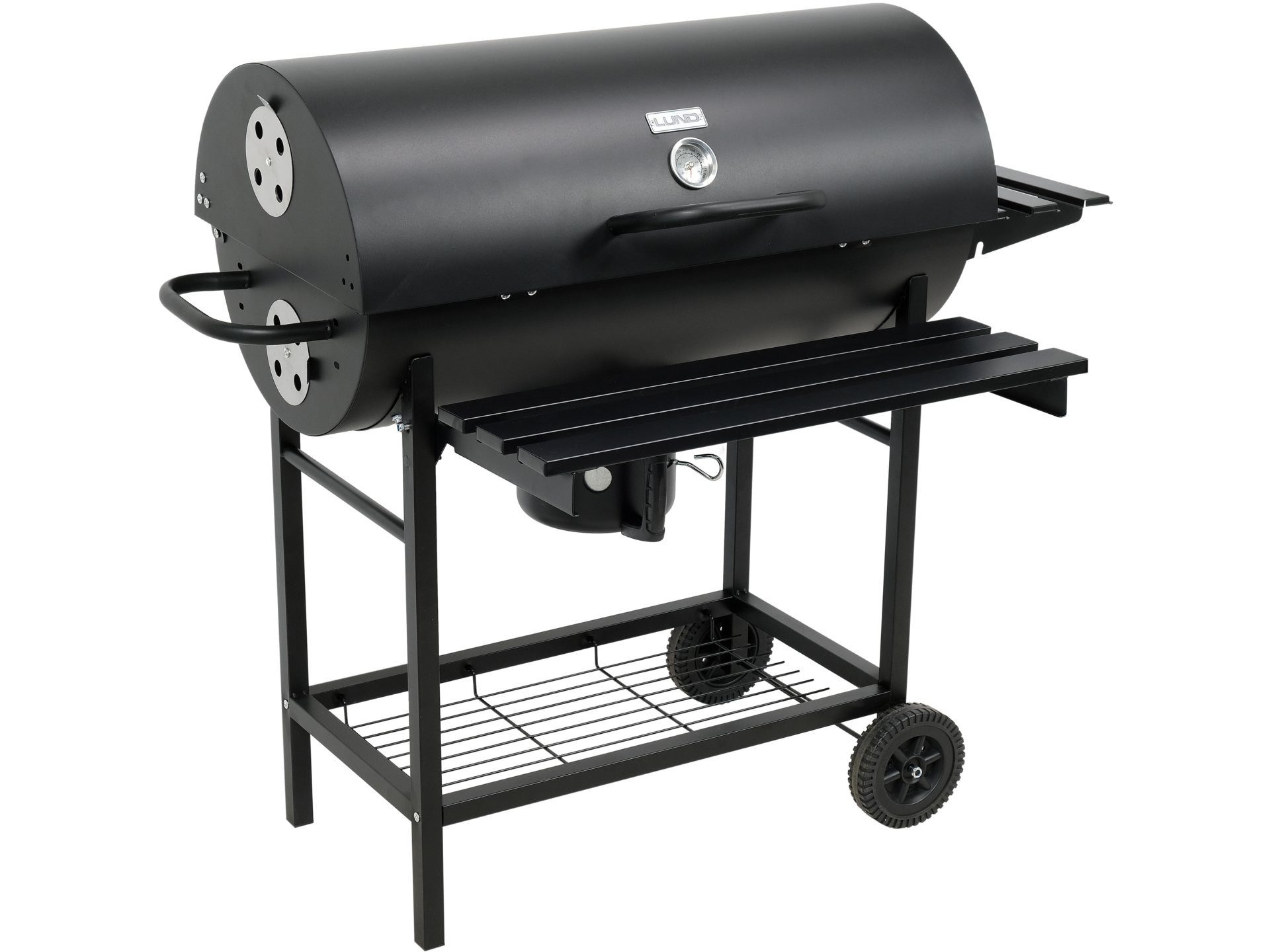 Lund Holzkohlegrill Holzkohlegrill 71x35 cm mit Deckel und Ablage, Holzkohlegrill 71x35 cm mit Deckel und Ablage, Holzkohlegrill 71x35 cm mit Deckel und Ablage