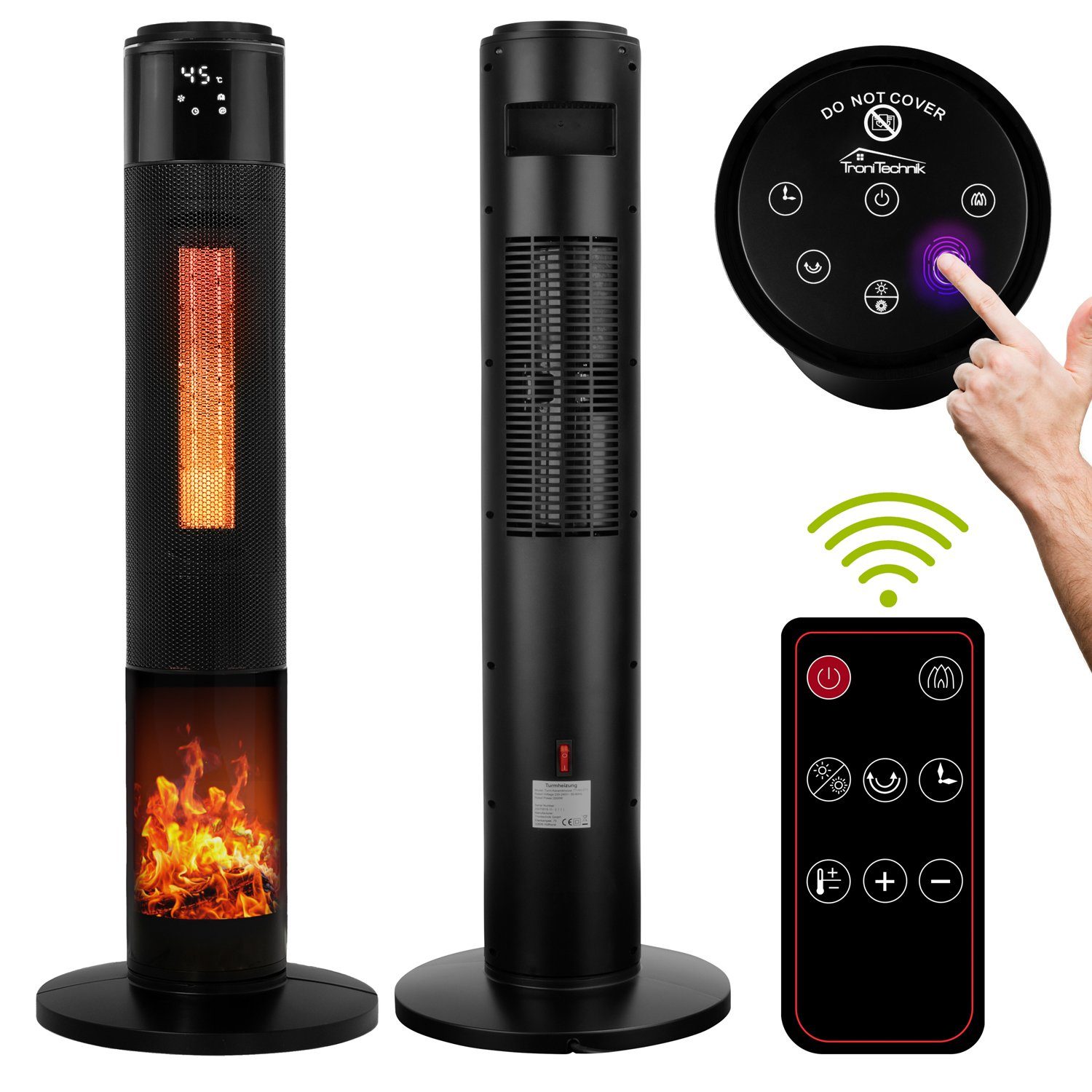 TroniTechnik Heizstrahler Turmheizer,Keramikelement,Heizgerät,Oszillation s günstig online kaufen