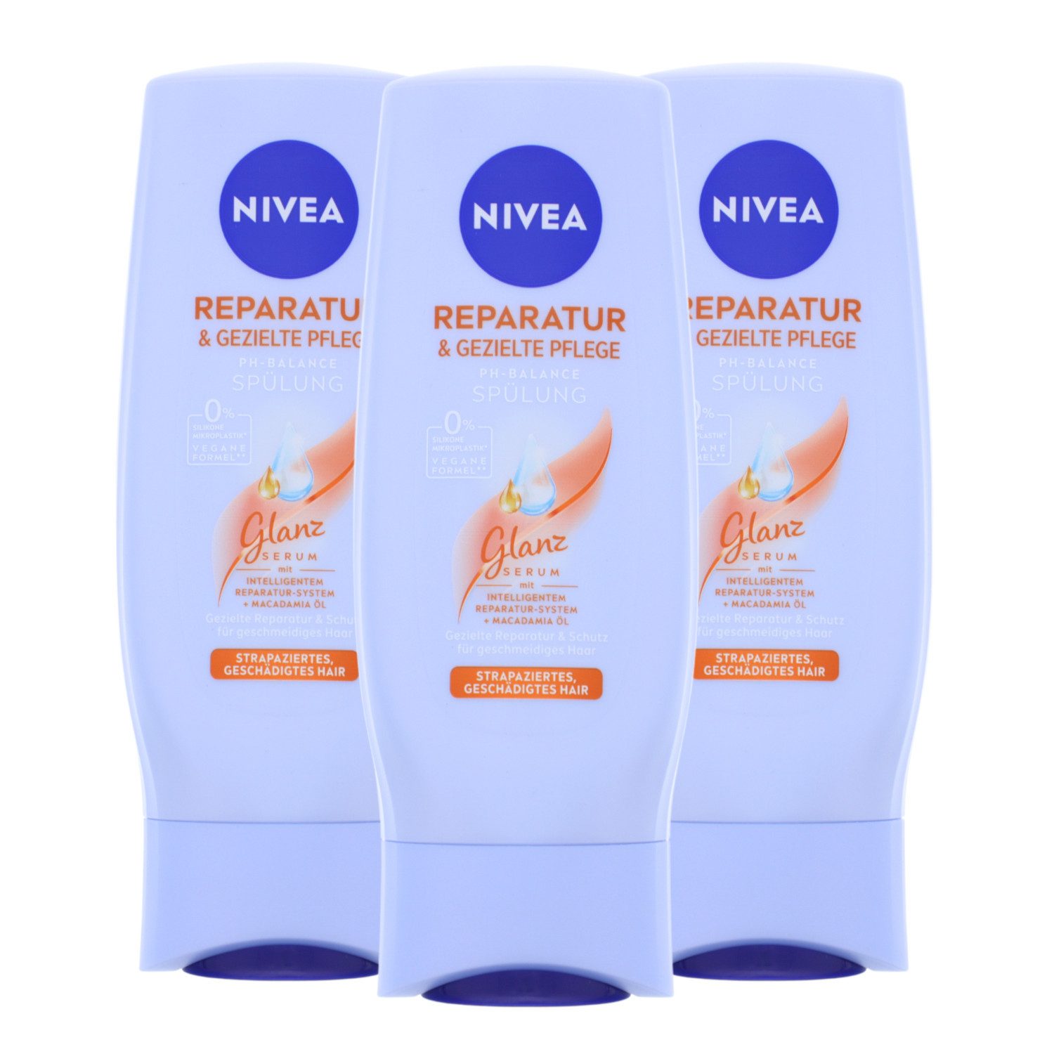Nivea Haarspülung 3 x NIVEA Reparatur & Gezielte Pflege Spülung Strapaziertes & Geschädi