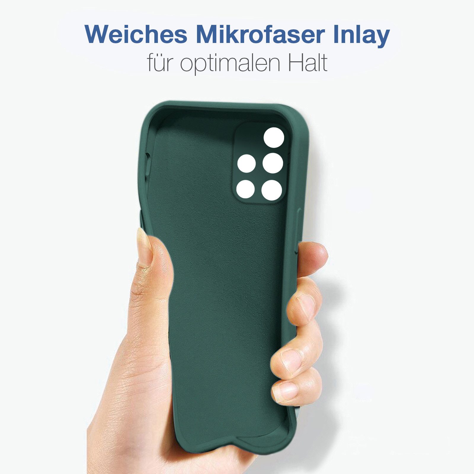 Tec-Expert Handyhülle SoftGrip Cover Hülle für Samsung Galaxy A51, Handy Case Bumper integrierter Kameraschutz flexibel