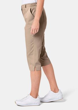 GOLDNER Caprihose Sportive Capri-Hose aus trageangenehmen Satin