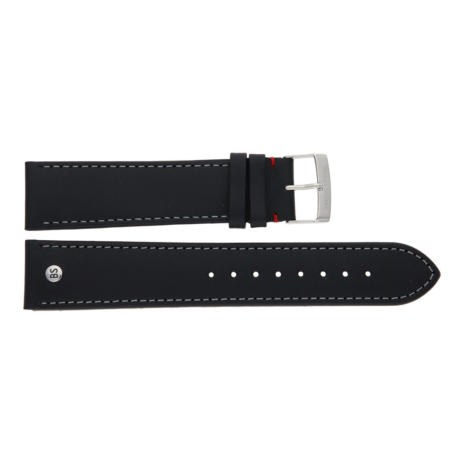 BRUNO SÖHNLE Uhrenarmband Bruno Söhnle Uhrenband 61-50270-122XL Leder schwarz 22 mm