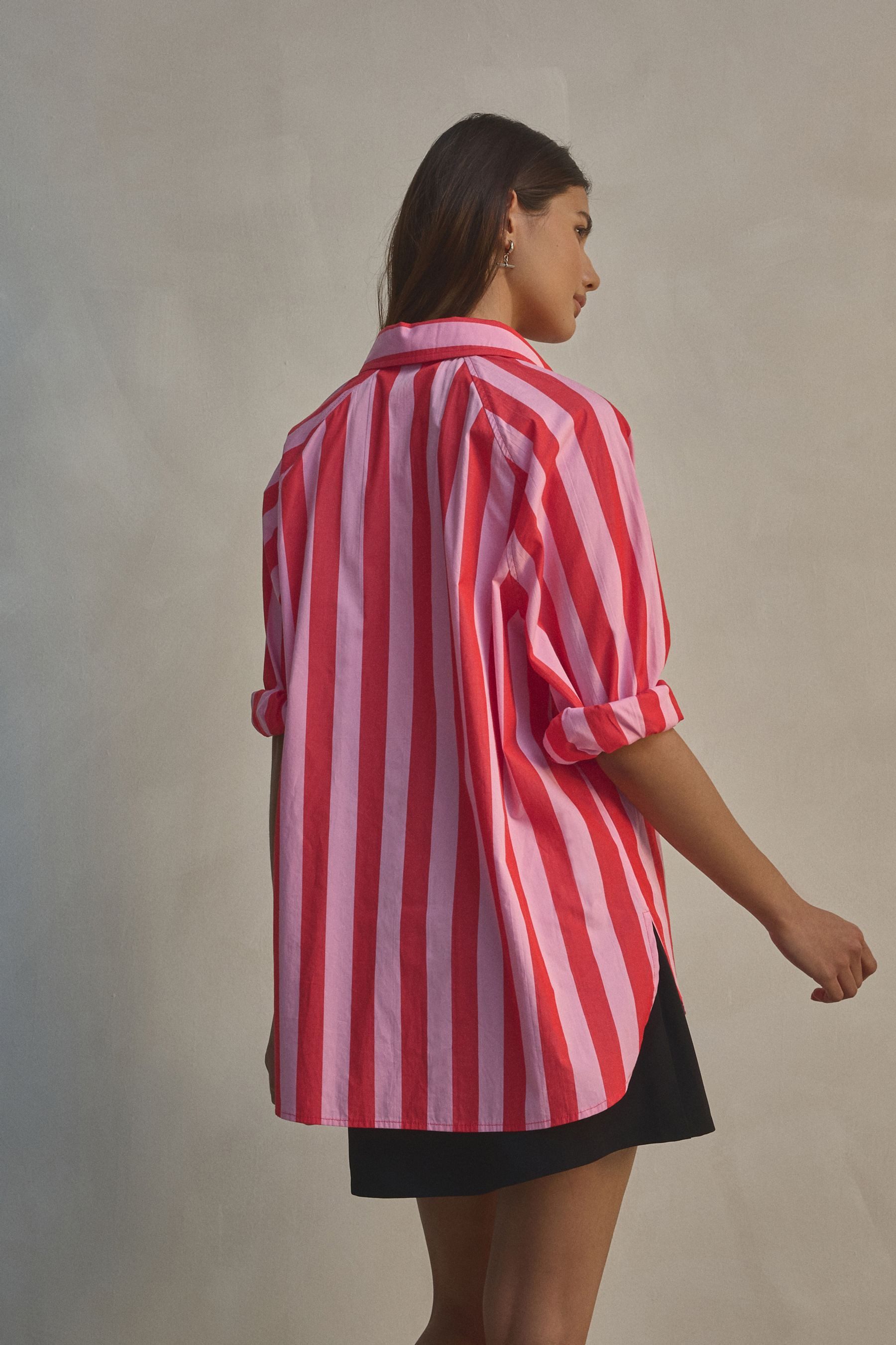 Next Langarmhemd Oversize-Langarmshirt aus Baumwolle, Kurzgröße günstig online kaufen