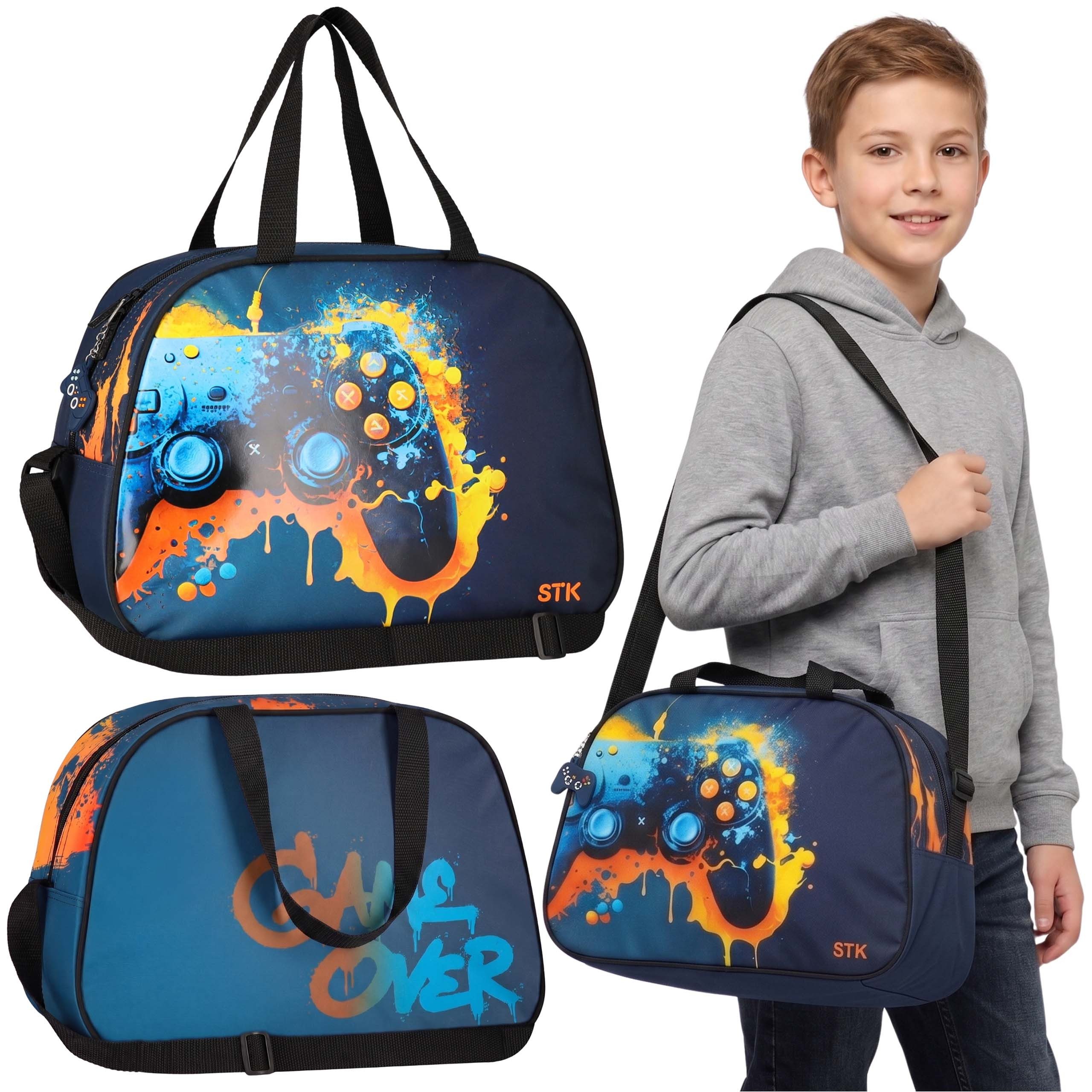 Sporttasche Gamepad-Sporttasche für Jungen mit Schulterriemen, 39 × 16 × 27 cm