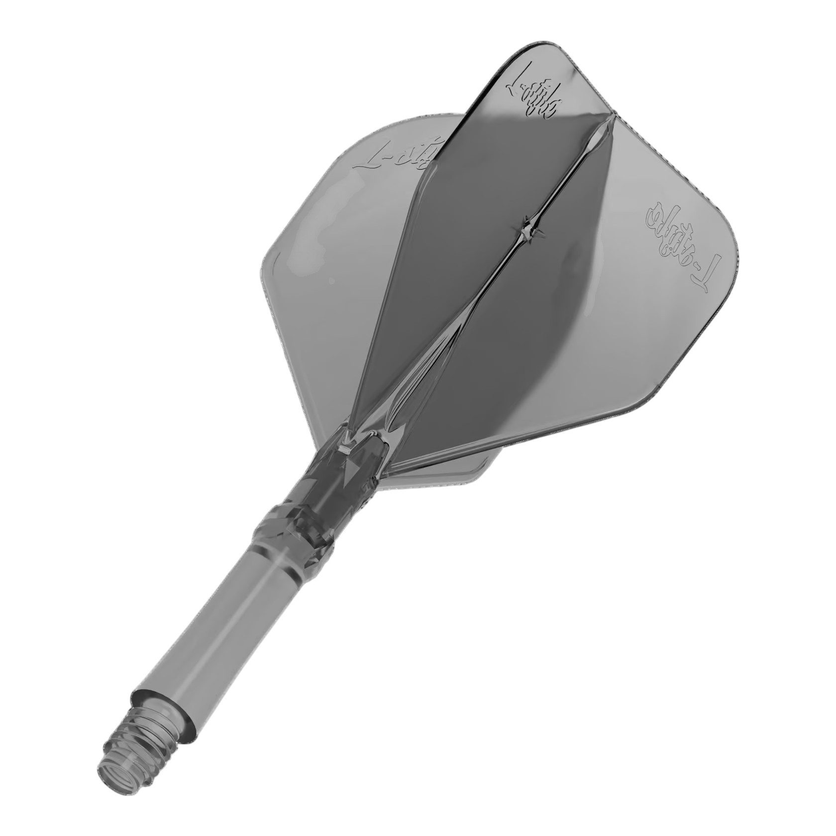 L-Style Dartpfeil L-Style L-Sytem Flights, Clear Black, Gr. 260, 26 mm, stoßgedämpft