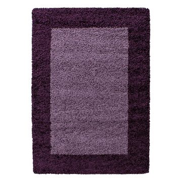 Hochflor-Teppich Teppich für den Flur oder Küche Bordüre Design, Stilvoll Günstig, Läufer, Höhe: 30 mm
