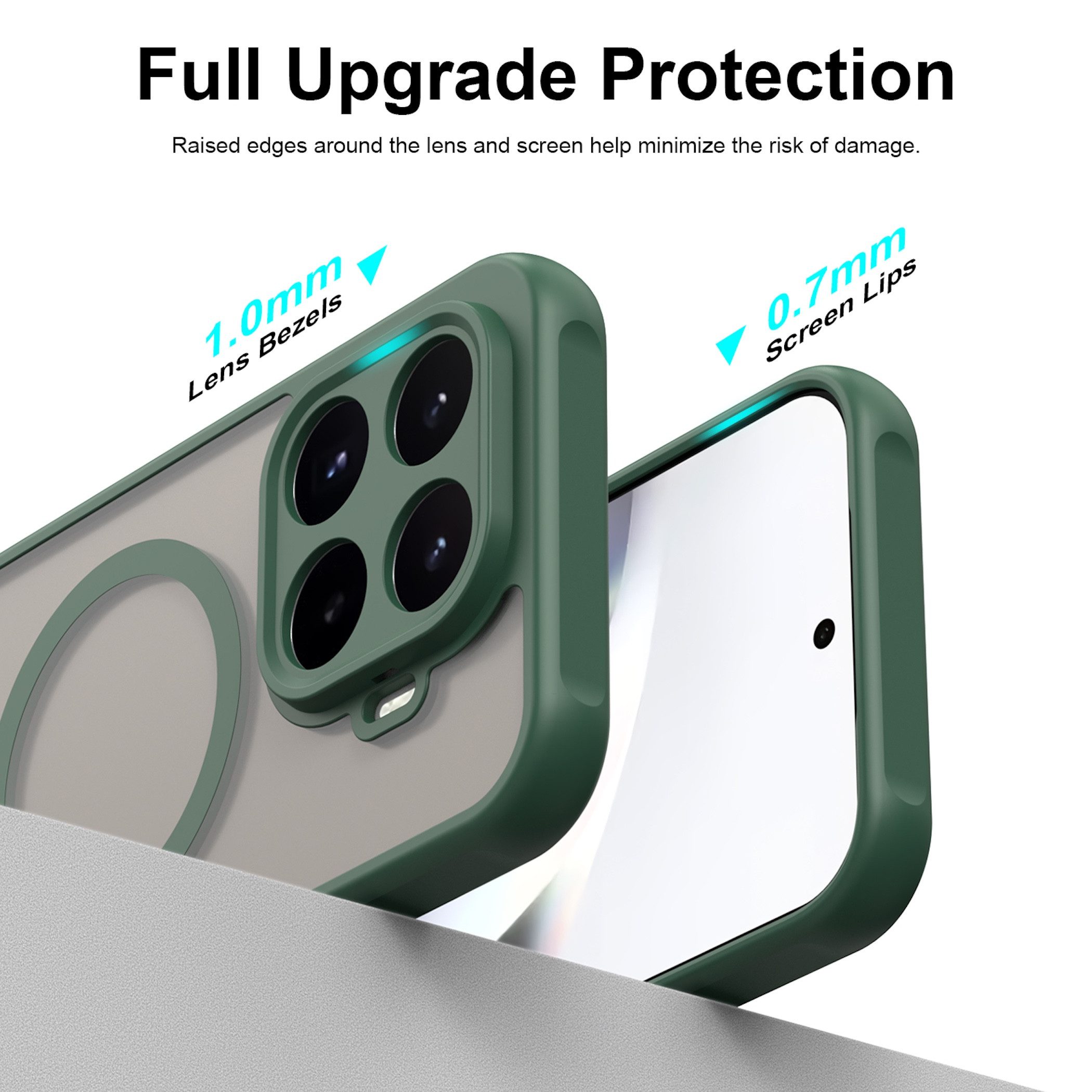 Wigento Handyhülle MagSafe für Xiaomi 17T Pro TPU Hybrid Kameraschutz Matt Schwarz 6,83 Zoll, Magnetisch, Durchsichtig, Stoßfest
