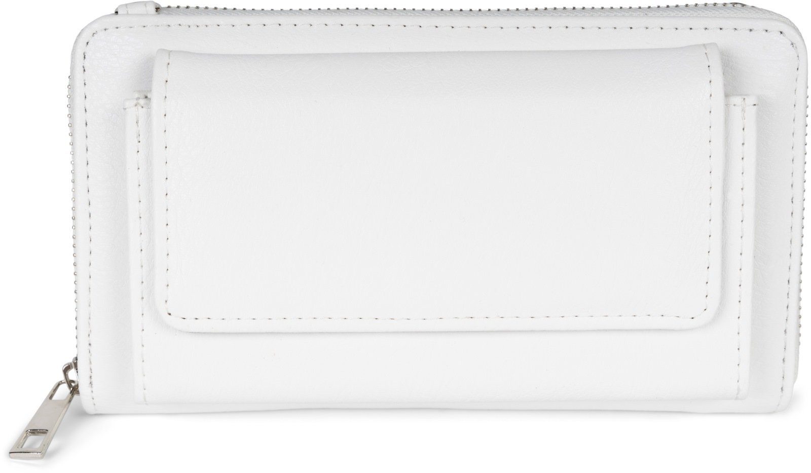 styleBREAKER Smartphonetasche (1-tlg), Geldbörse mit Weiß Handyfach Unifarben