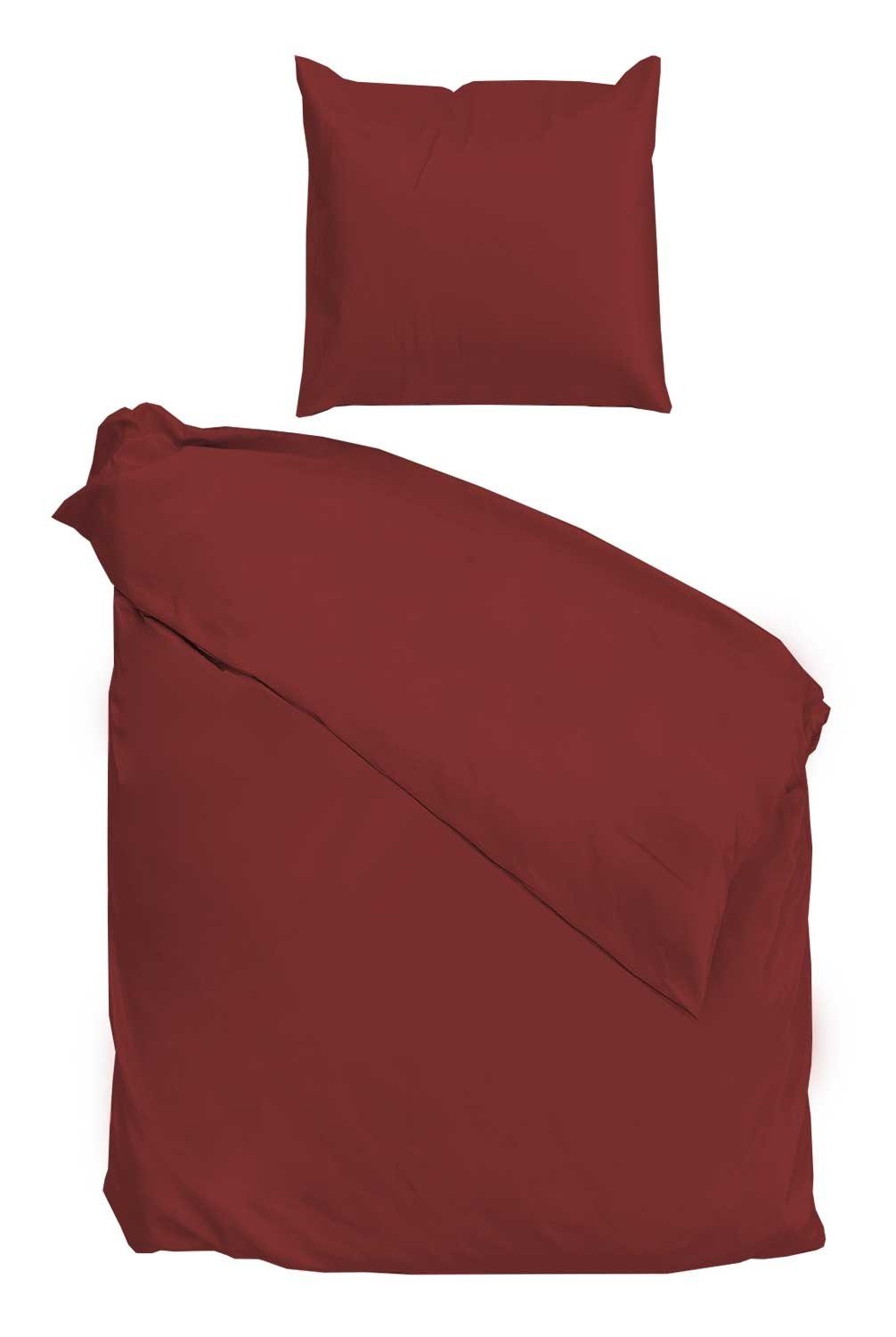 Bettwäsche SATINADO, Satin-Bettwäsche, Rot, 155 x günstig online kaufen