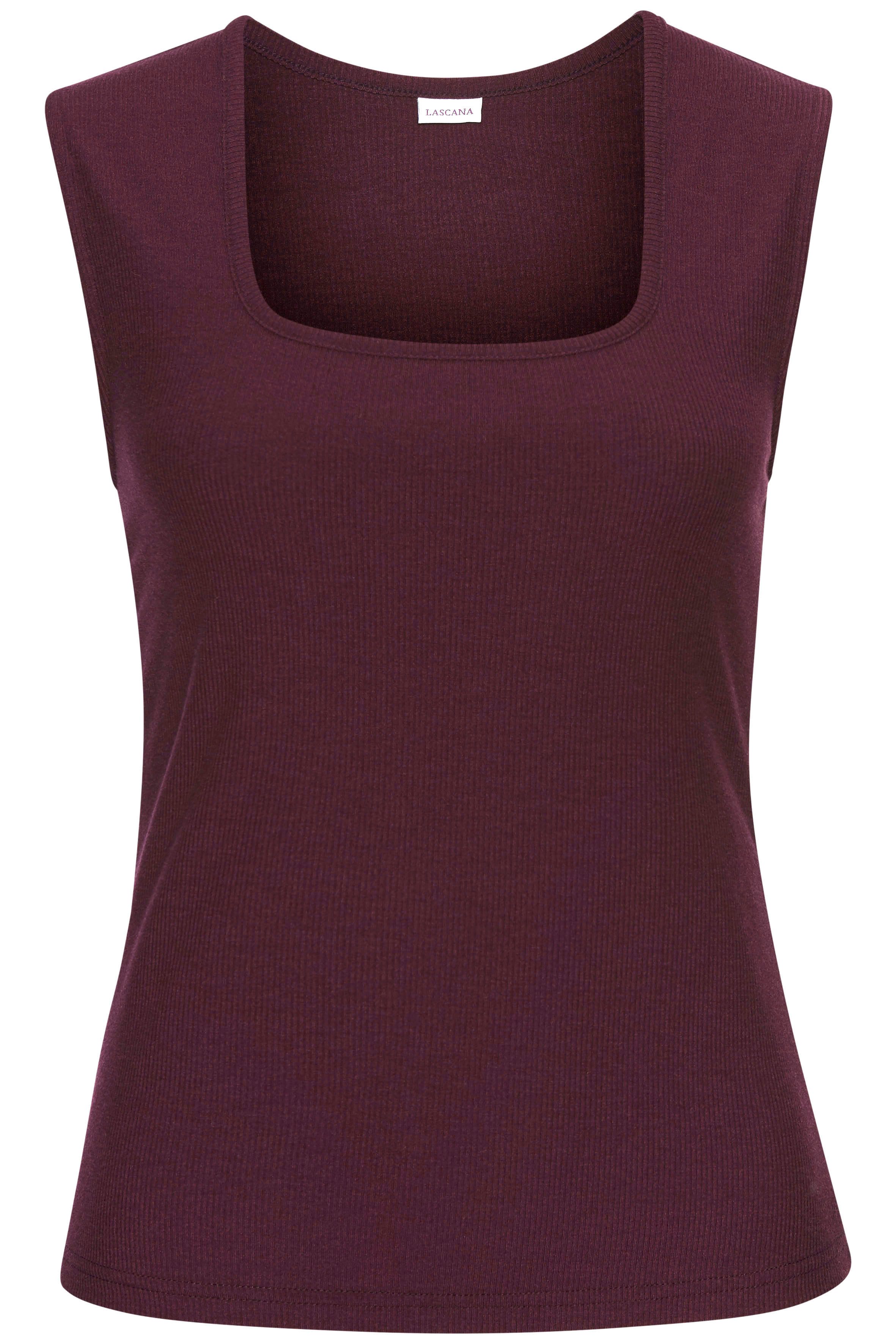 LASCANA Ripptanktop mit Karree-Ausschnitt, elastisches Damentop, günstig online kaufen