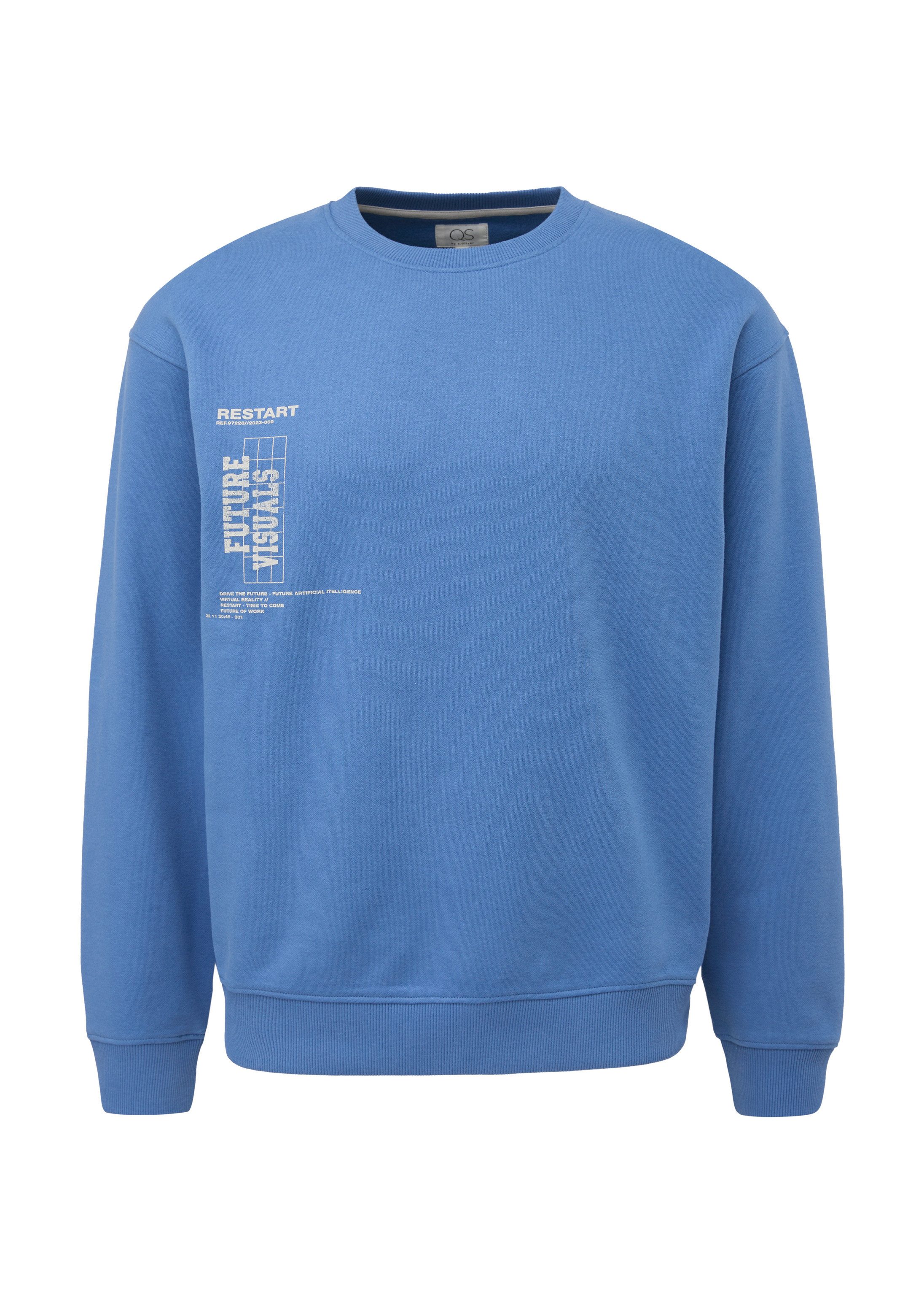 QS Sweatshirt Sweatshirt Sweatshirt mit großem Rückenprint