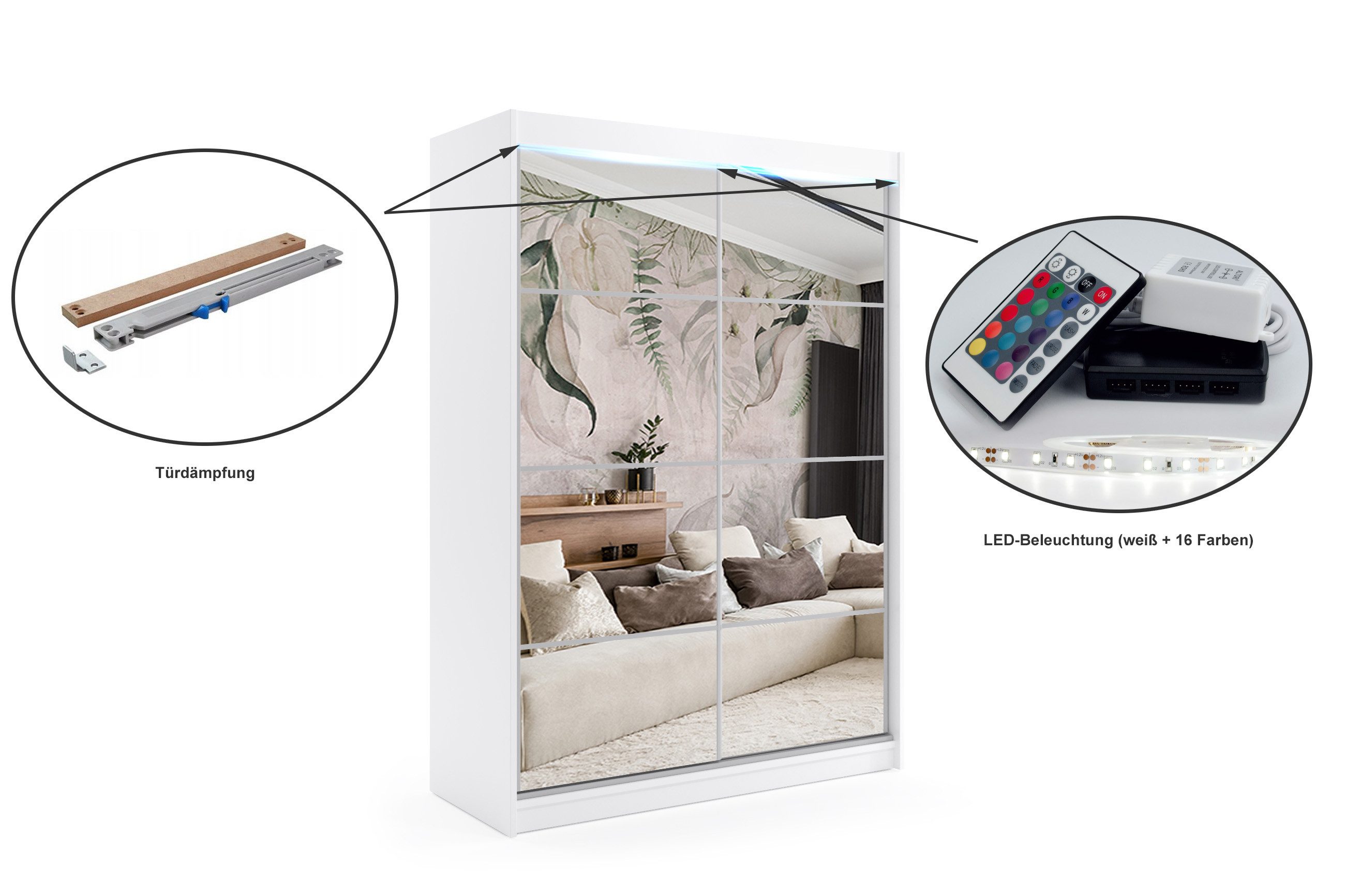 ALTDECOR Schiebetürenschrank VIVI 2