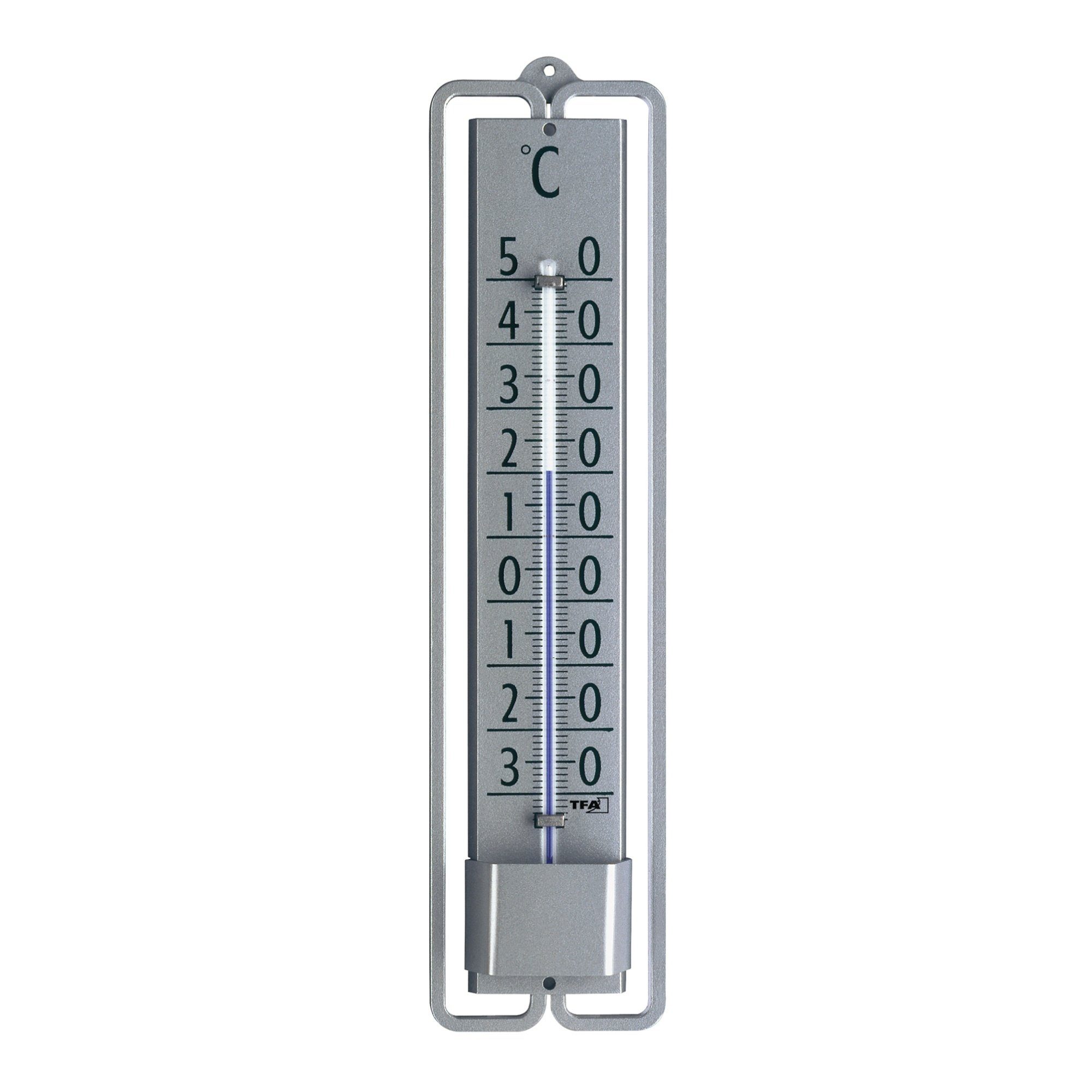 Gartenthermometer TFA 12.2001 analoges Innen-Außen-Thermometer aus Metall