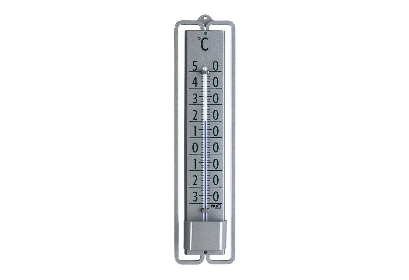 TFA Dostmann Gartenthermometer TFA 12.2001 analoges Innen-Außen-Thermometer aus Metall