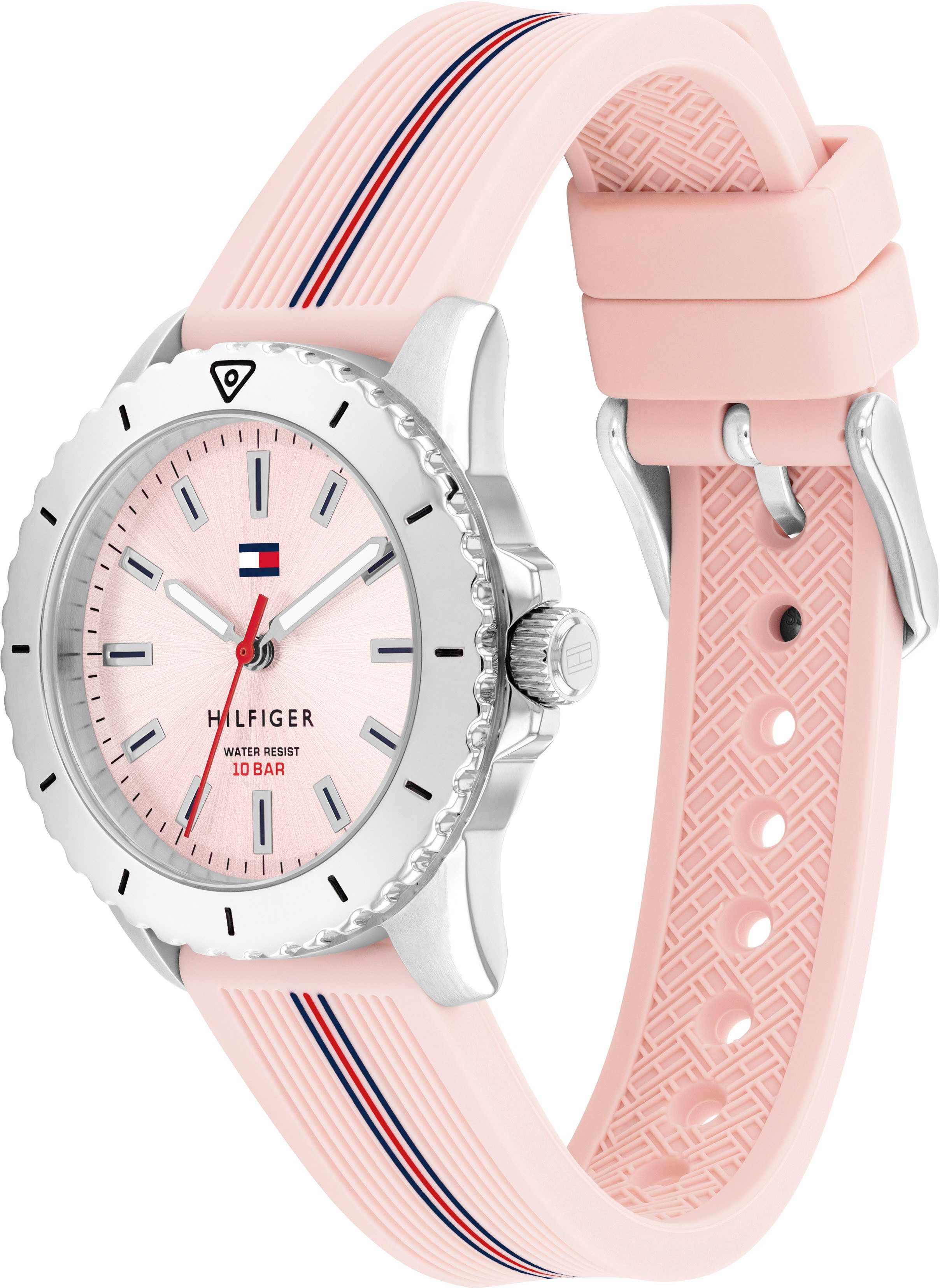 Tommy Hilfiger Quarzuhr GIRLS 1720052, Armbanduhr, Silikonband, Kinderuhr, Mädchen, ideal auch als Geschenk
