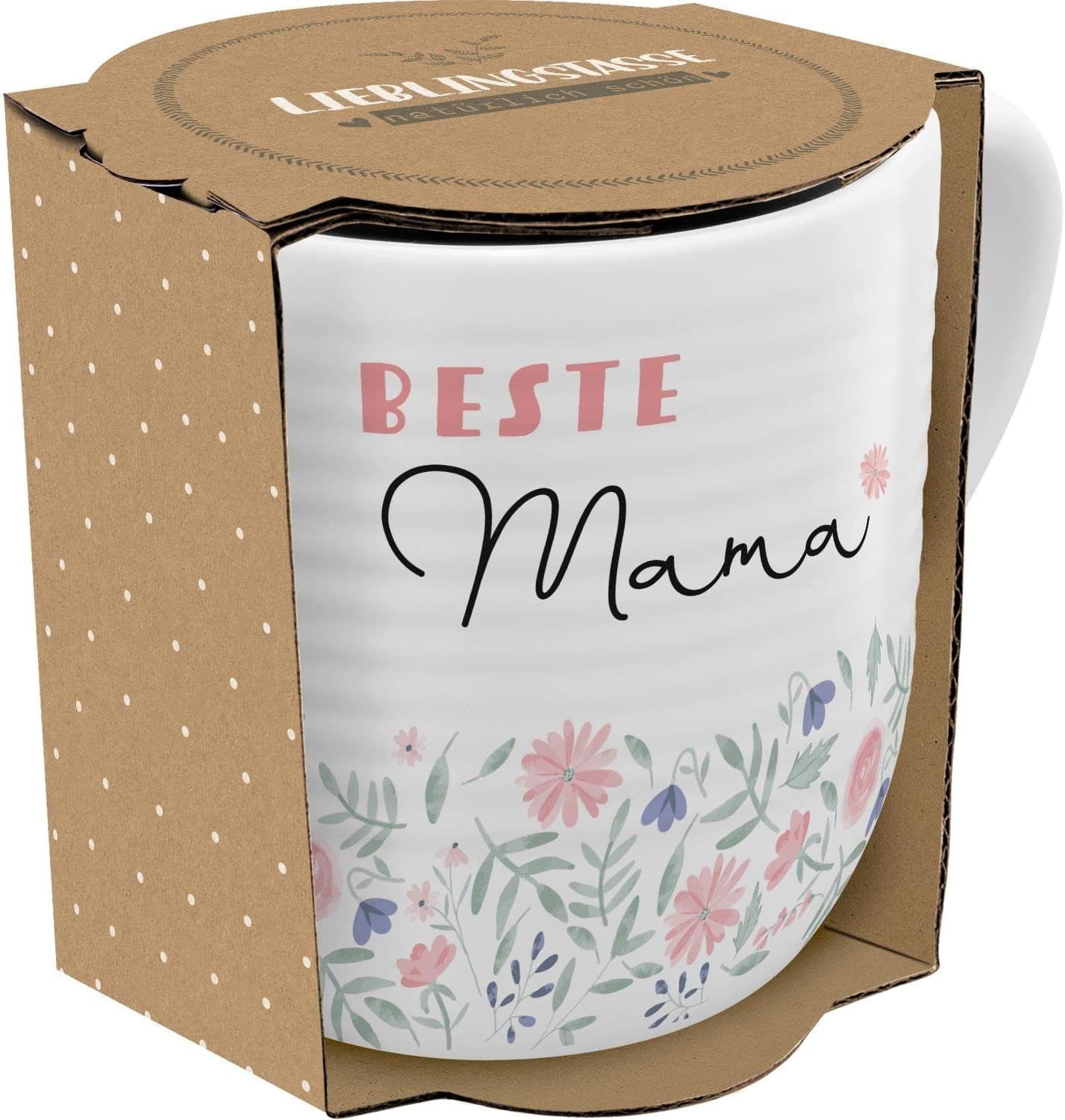 Sheepworld Tasse Tasse Kaffeetasse Teetasse 40cl Sheepworld GRUSS & CO Rillen Mama, Material: Steinzeug