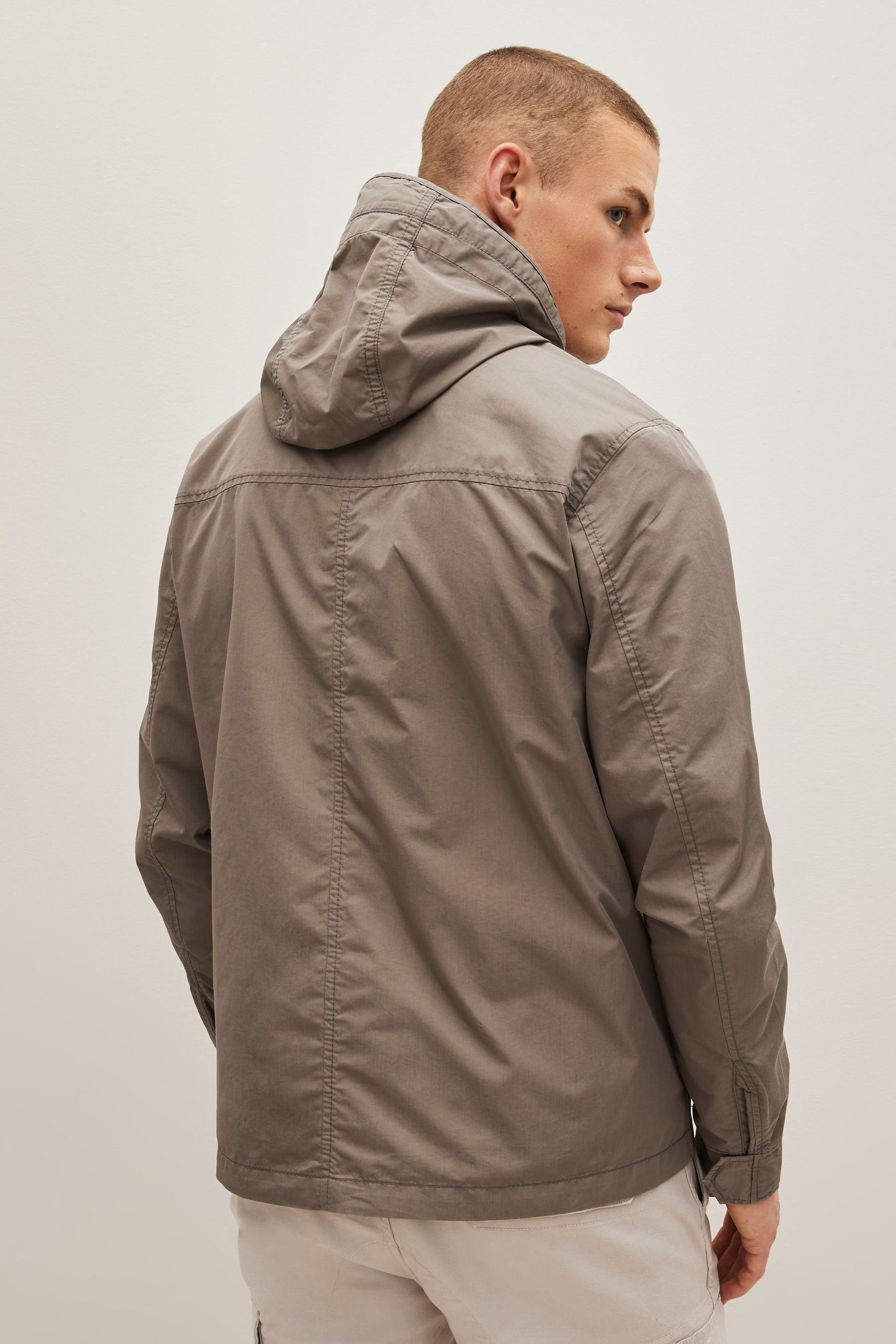 Natural Utility-Stil Wasserabweisende Anorak im Next Stone Kapuzenjacke (1-St)