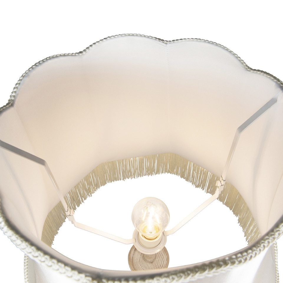 Qazqa Stehlampe Classico, ohne Leuchtmittel, Warmweiß, QAZQA Stehlampe, e27, Crème, Holz, Retro